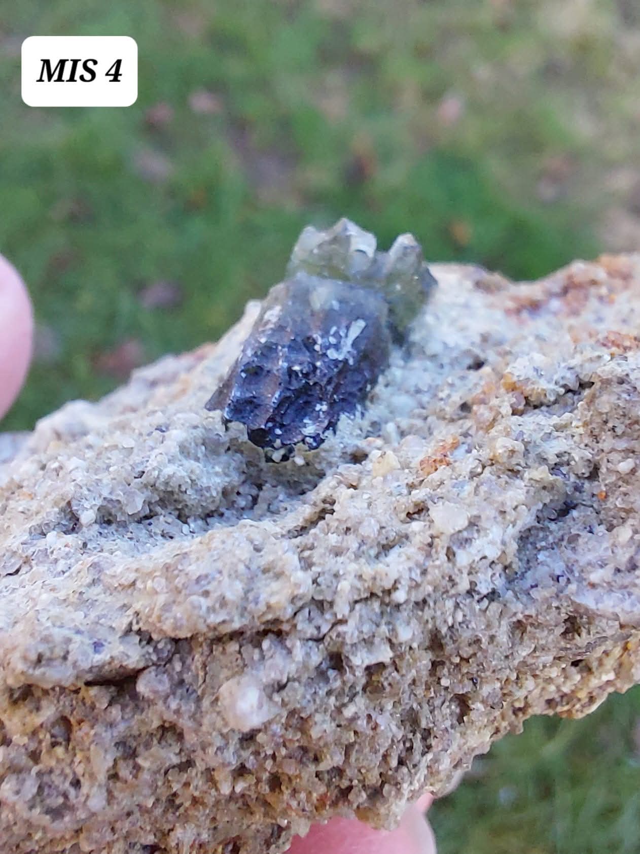 Moldavite In-Situ (in matrix), Besednice, Est- 2g, Tektite (Ref: MIS4)
