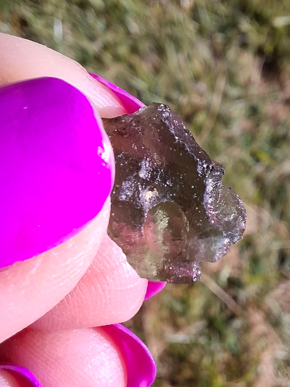 Moldavite Piece, 0.82g, Tektite (Ref: 1454)