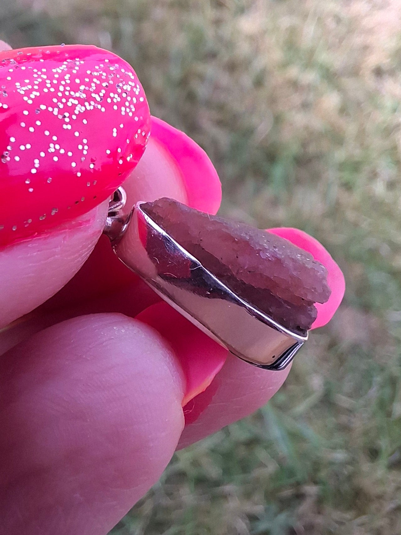 Pink Tourmaline Pendant, 925 Silver, Crystal (Ref: PT95)