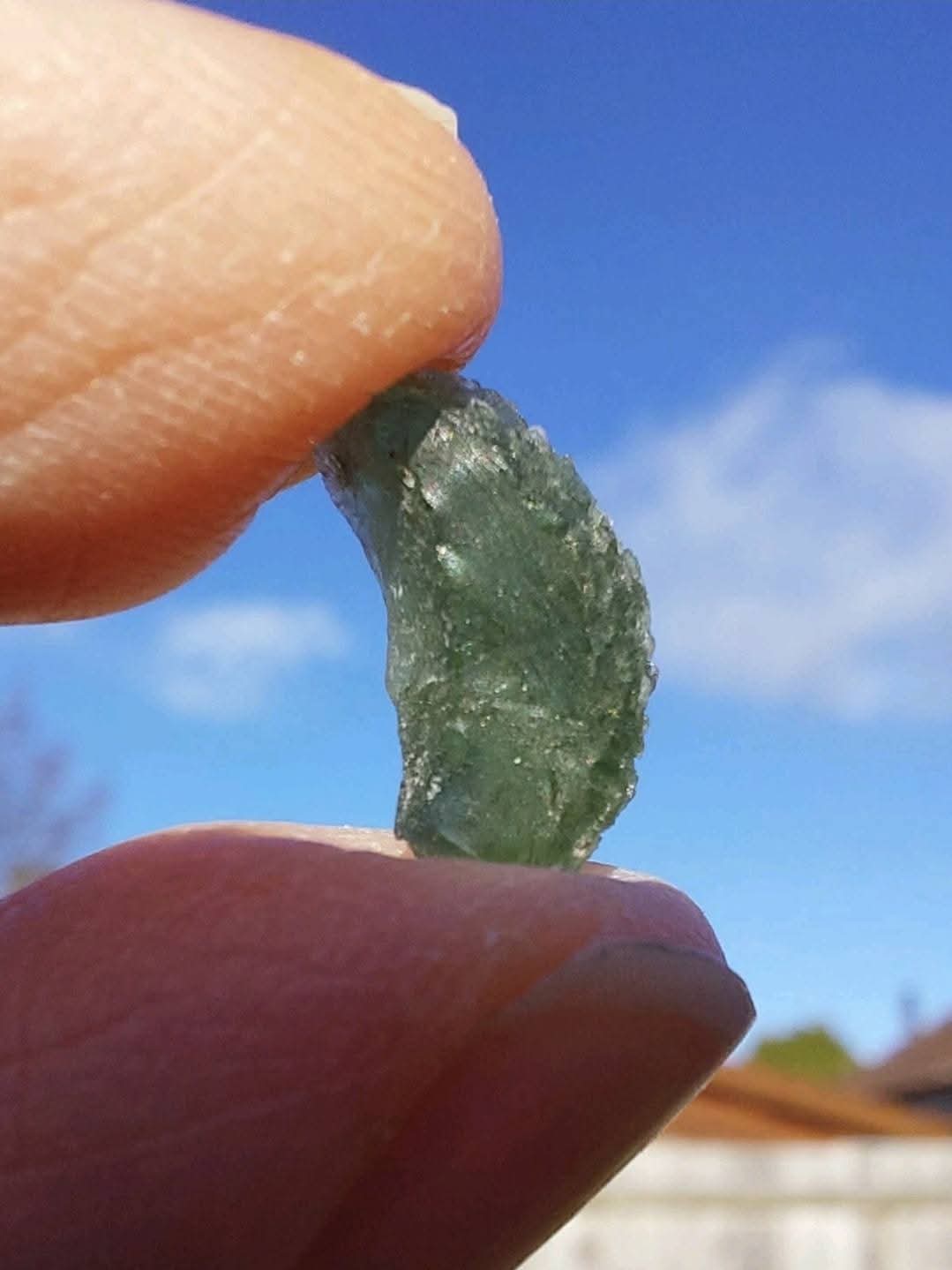 Moldavite Piece, 0.62g, Tektite (Ref: 955)