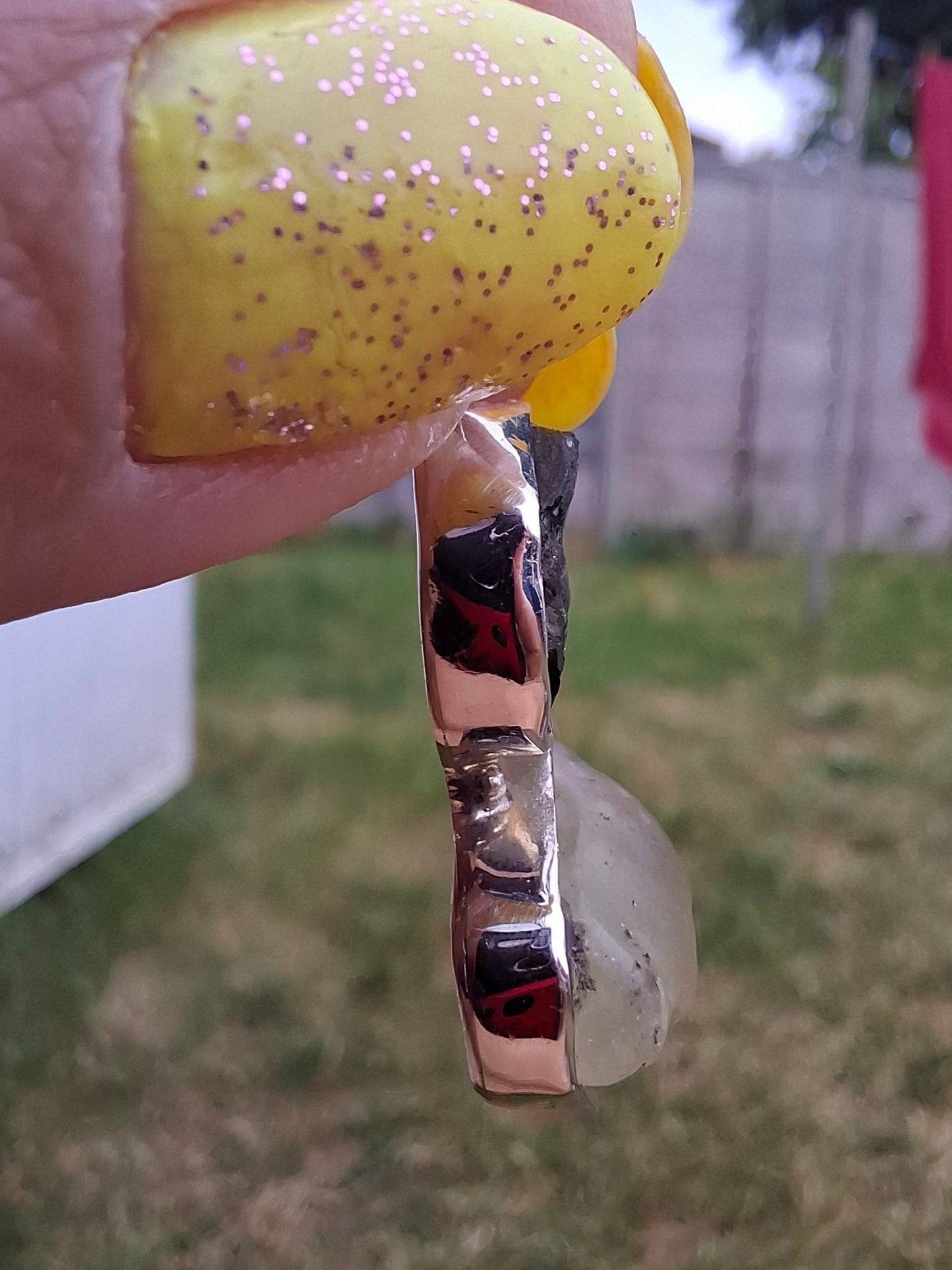 Moldavite & Libyan Desert Glass Pendant, 925 Silver, Tektite (Ref: MLP10)