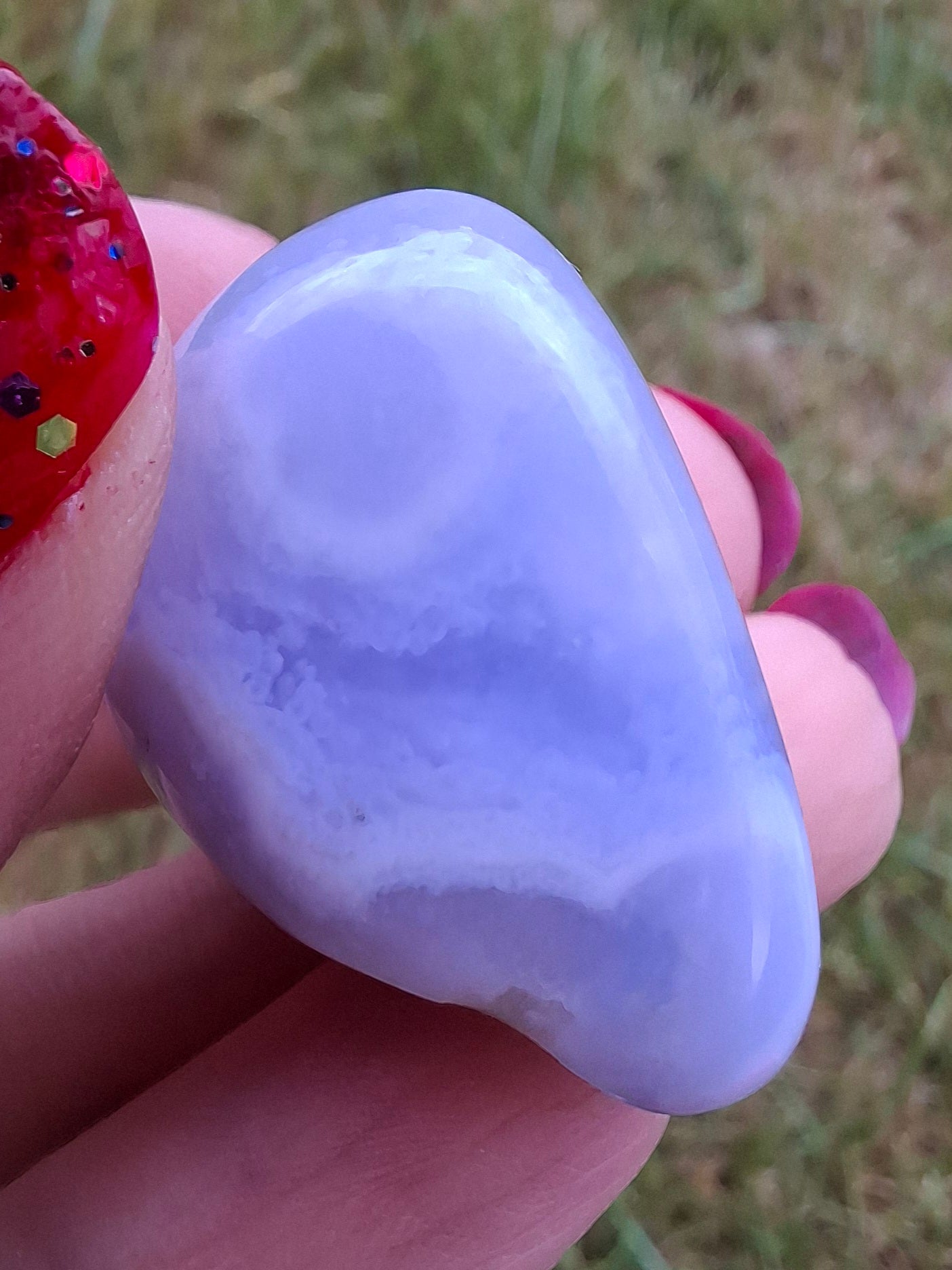 Blue Lace Agate, Tumble Stone, Crystal (Ref: T141)