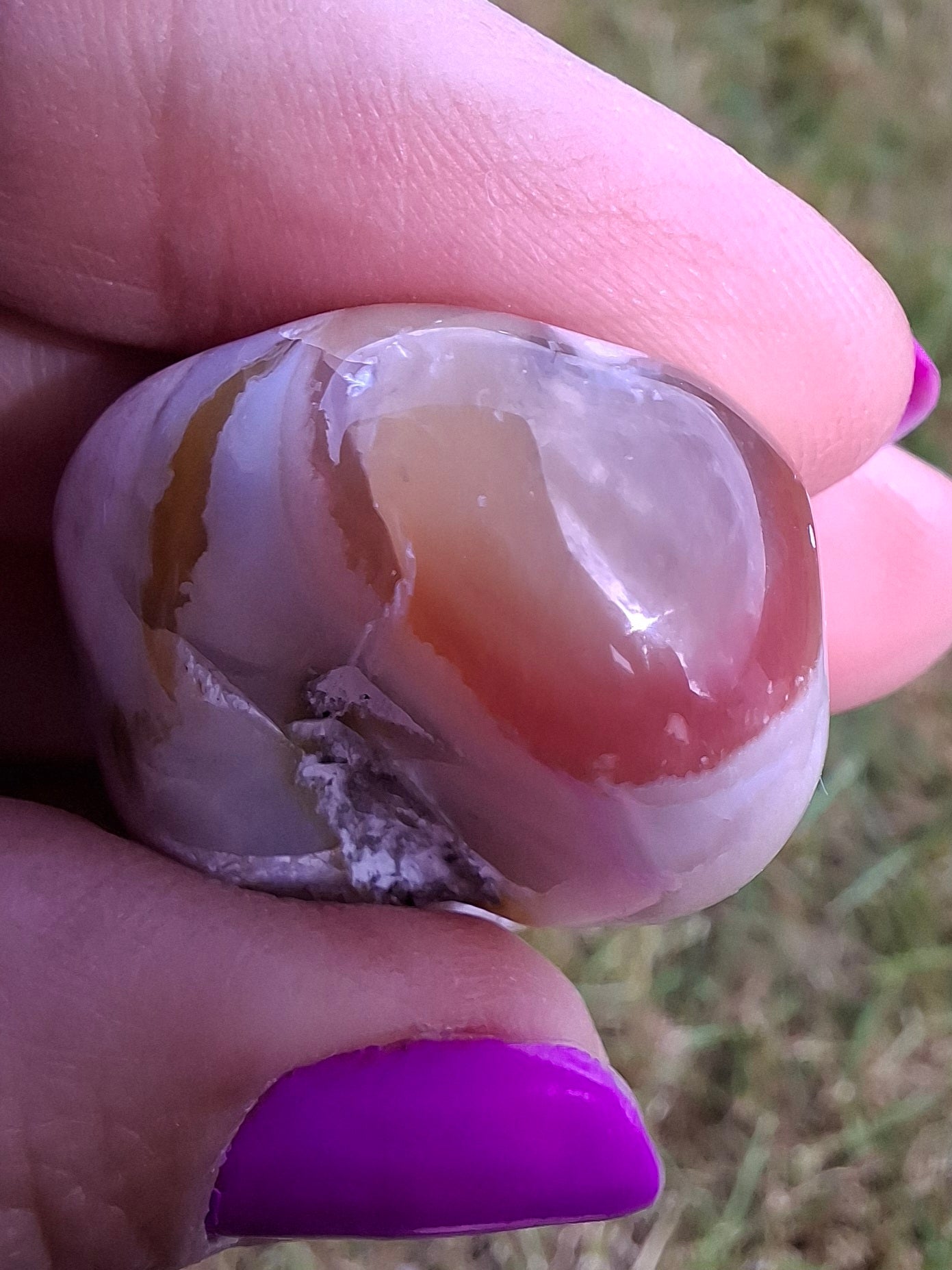 Flower Agate, Tumble Stone, Crystal (Ref: T69)