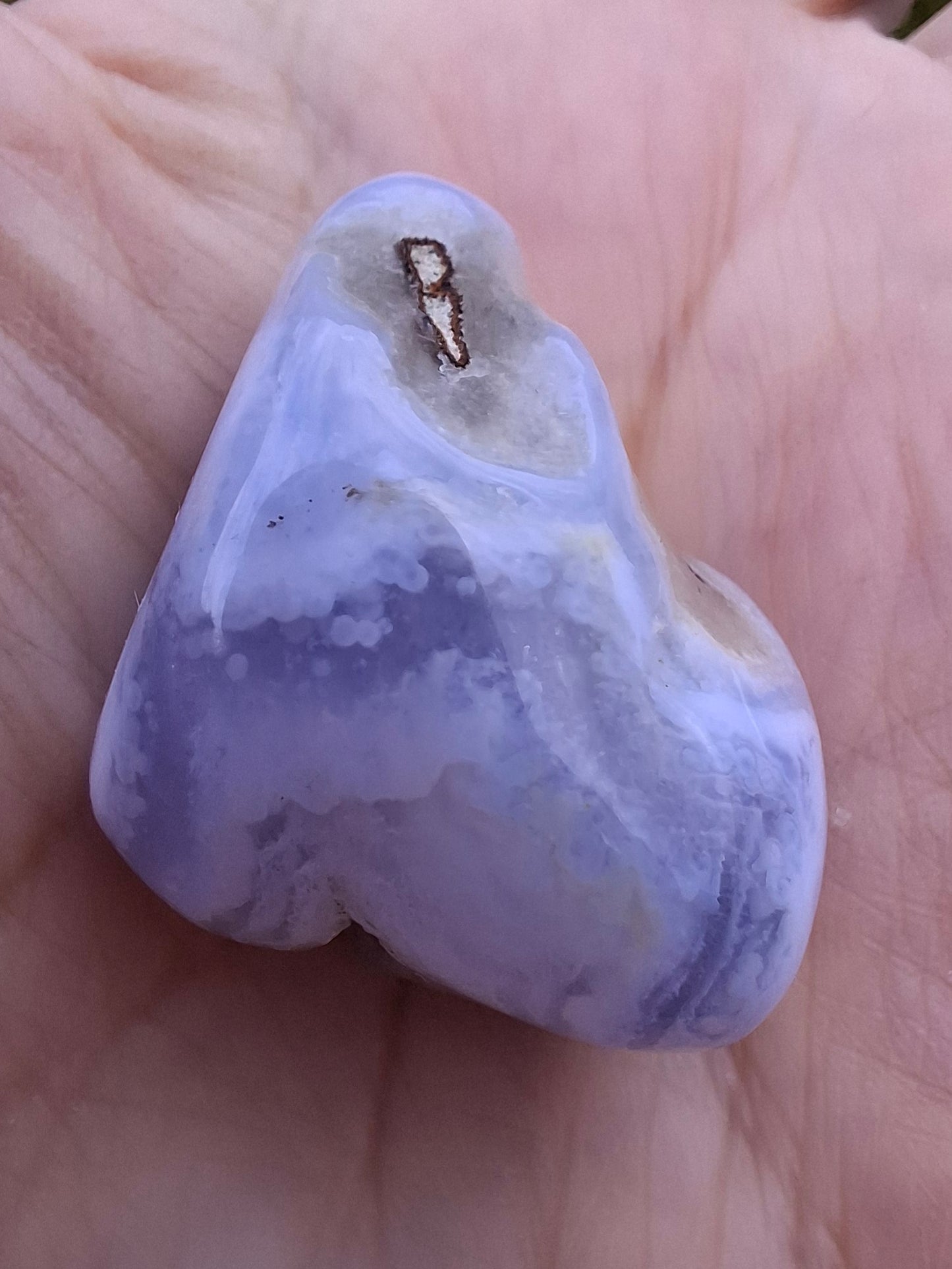Blue Lace Agate, Tumble Stone, Crystal (Ref: T141)