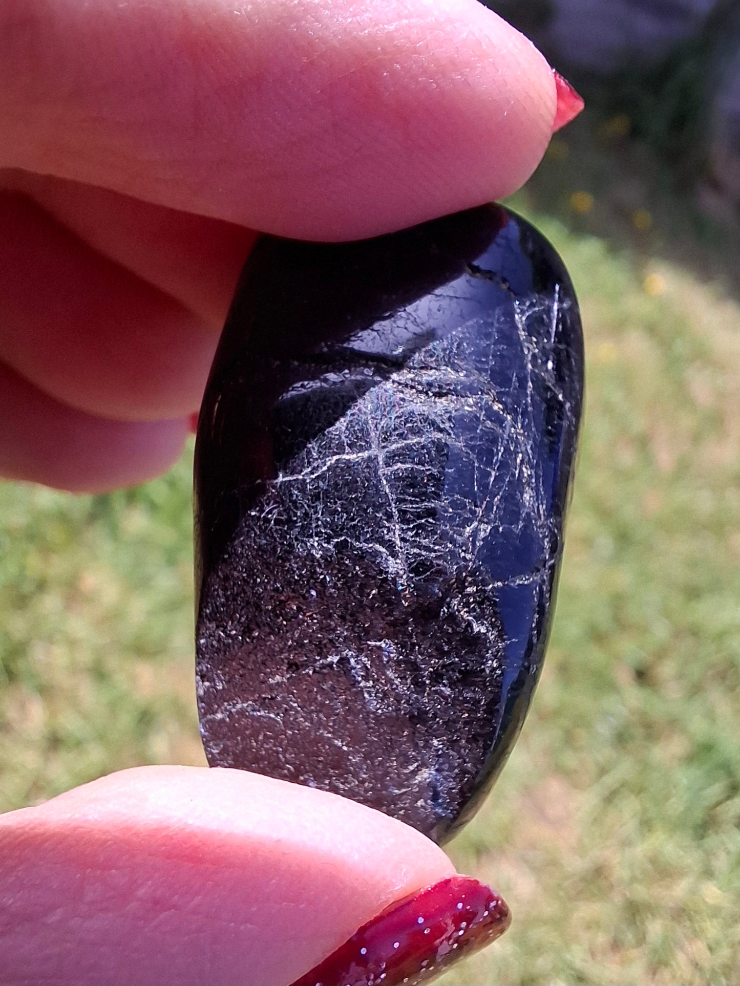 Black Tourmaline, Tumble Stone, Crystal (Ref: T216)