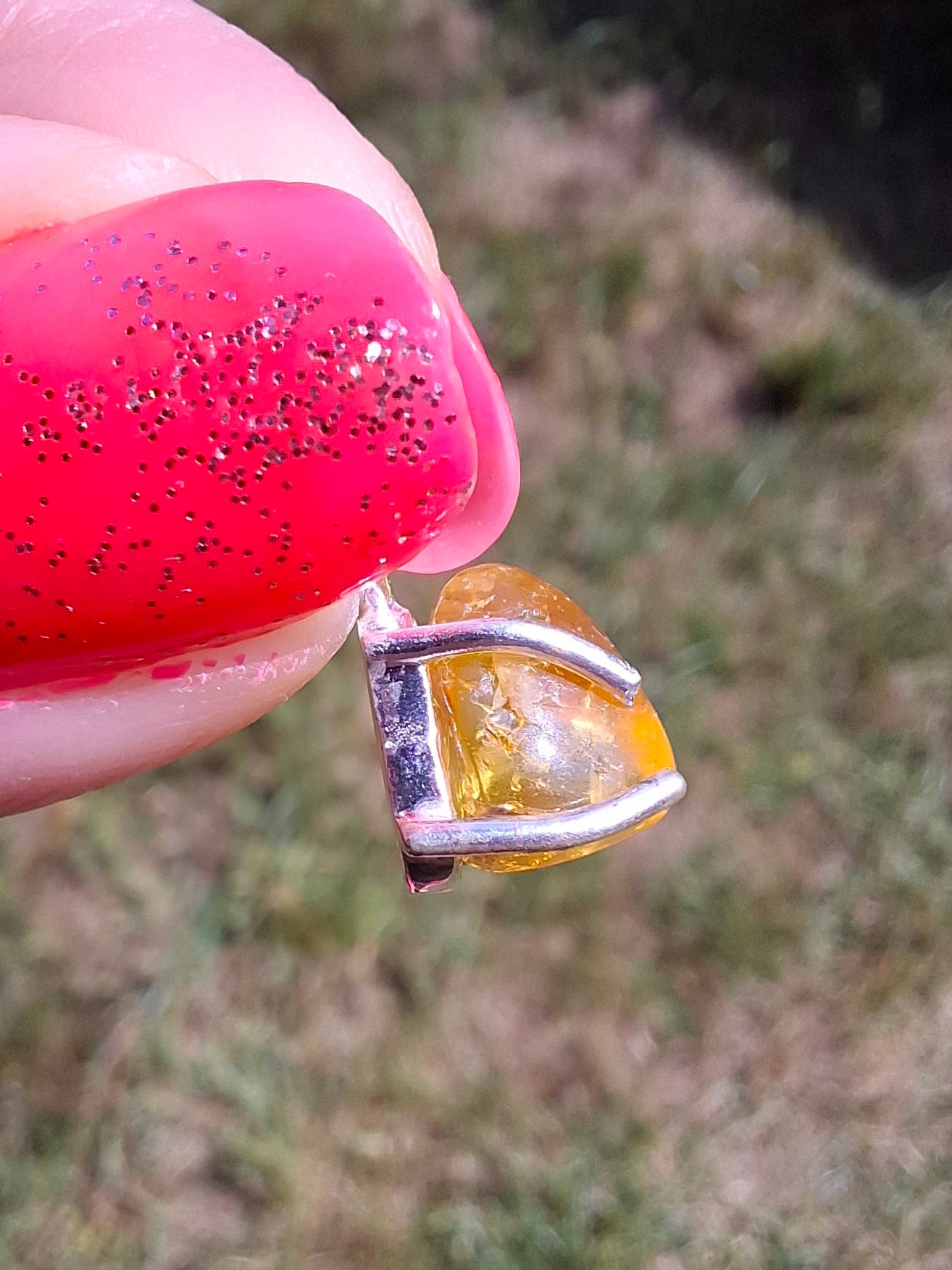 Baltic Amber Pendant, 925 Silver, Fossil (Ref: AP25)