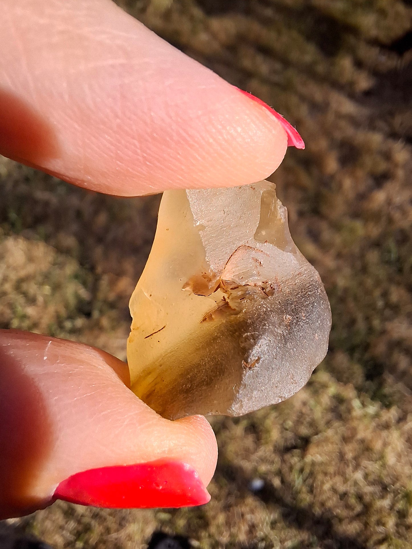 Libyan Desert Glass (darker) Piece, 7.00g, Tektite (Ref: L1373)