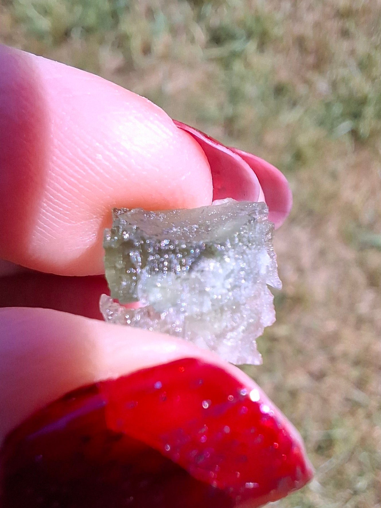 Moldavite Piece, 0.60g, Tektite (Ref: 1473)