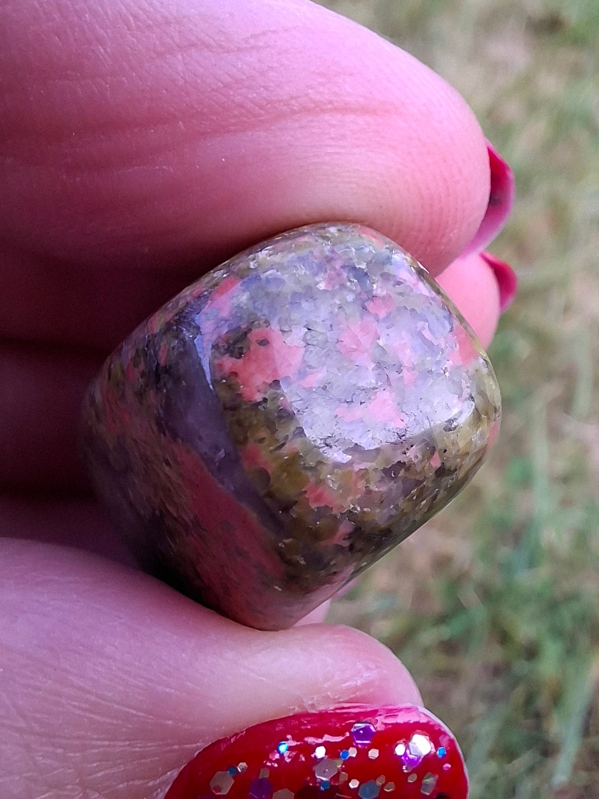 Unakite, Tumble Stone, Crystal (Ref: T183)