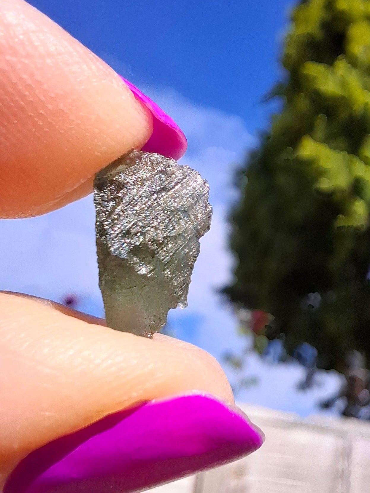 Moldavite Piece, 0.51g, Tektite (Ref: 1450)