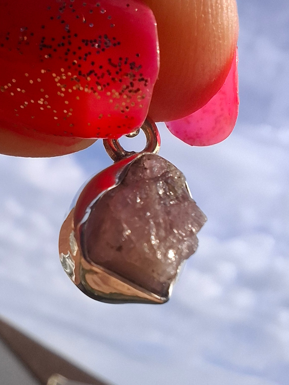 Pink Tourmaline Pendant, 925 Silver, Crystal (Ref: PT72)