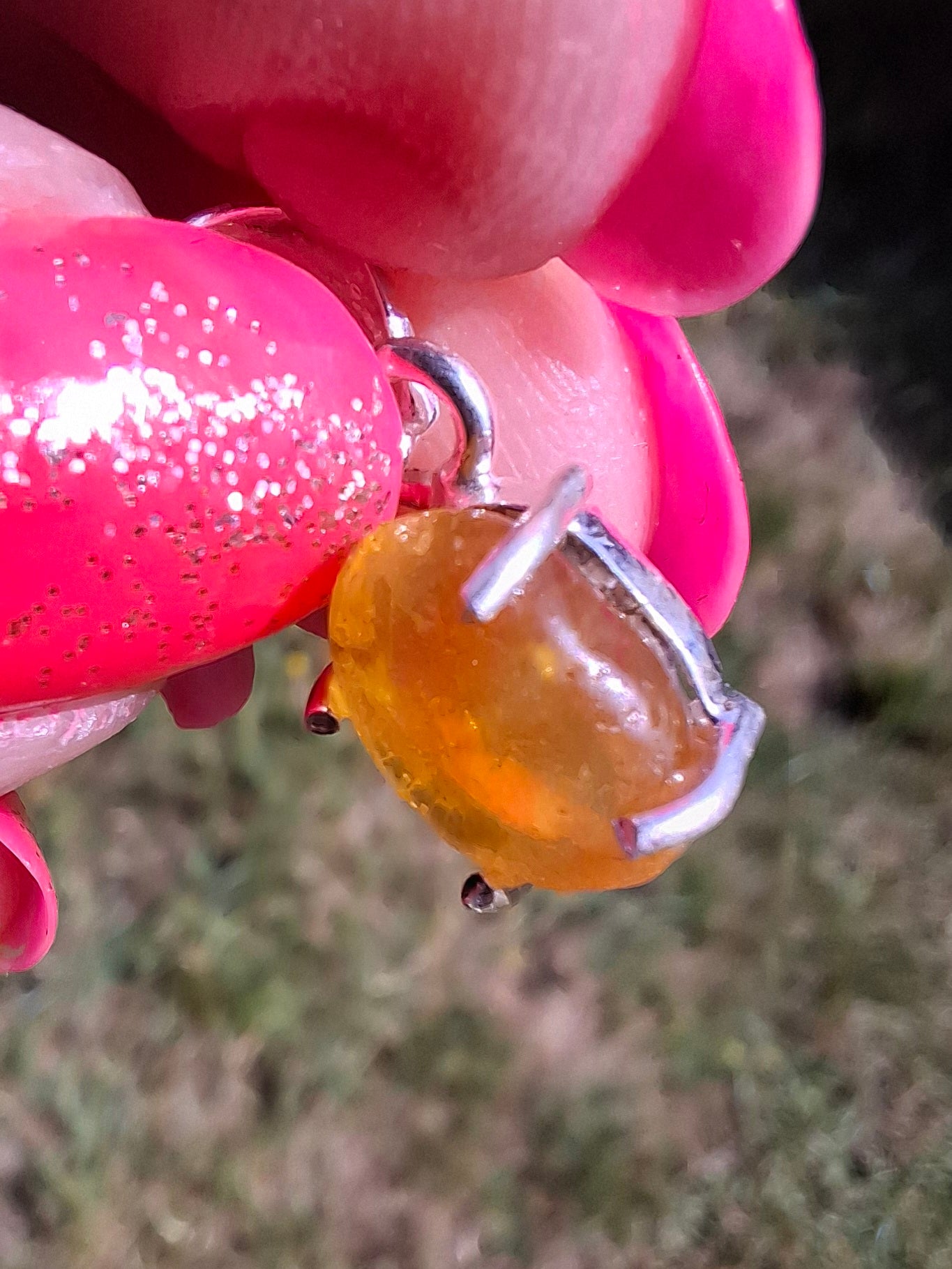 Baltic Amber Pendant, 925 Silver, Fossil (Ref: AP26)