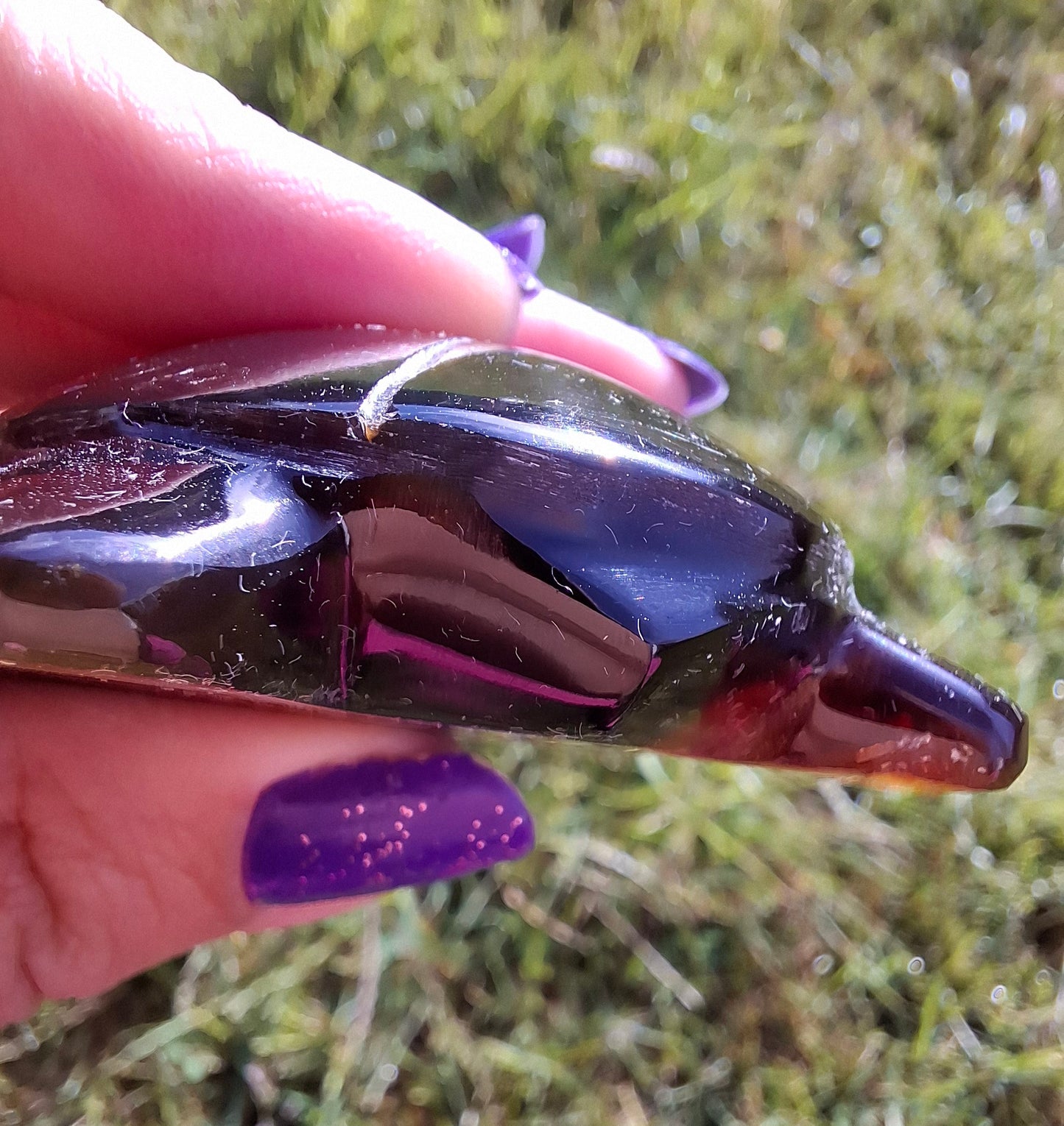 Red Amber Turtle, 47.85g, Carving, Fossil (Ref: TT4)