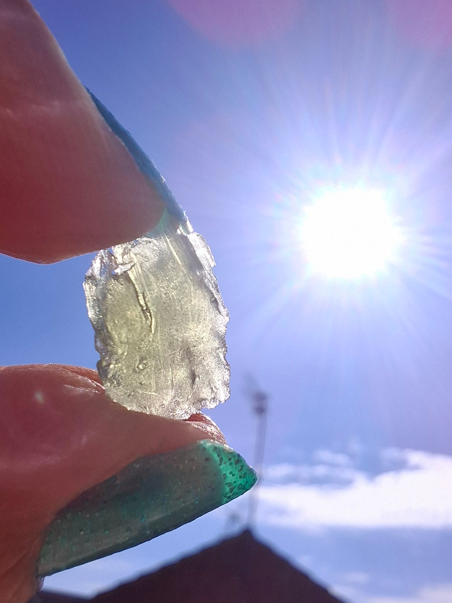 Moldavite Piece, 0.74g, Tektite (Ref: 1417)