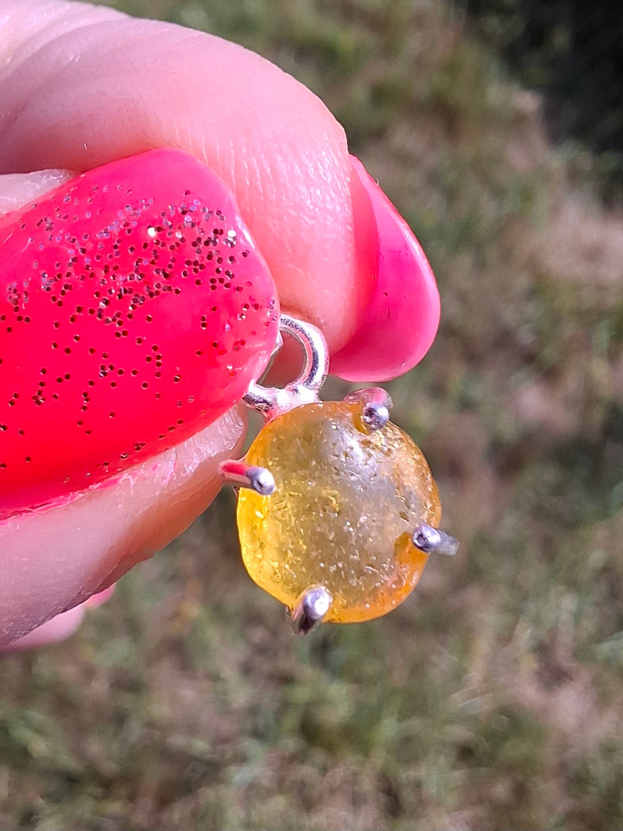 Baltic Amber Pendant, 925 Silver, Fossil (Ref: Ap15)