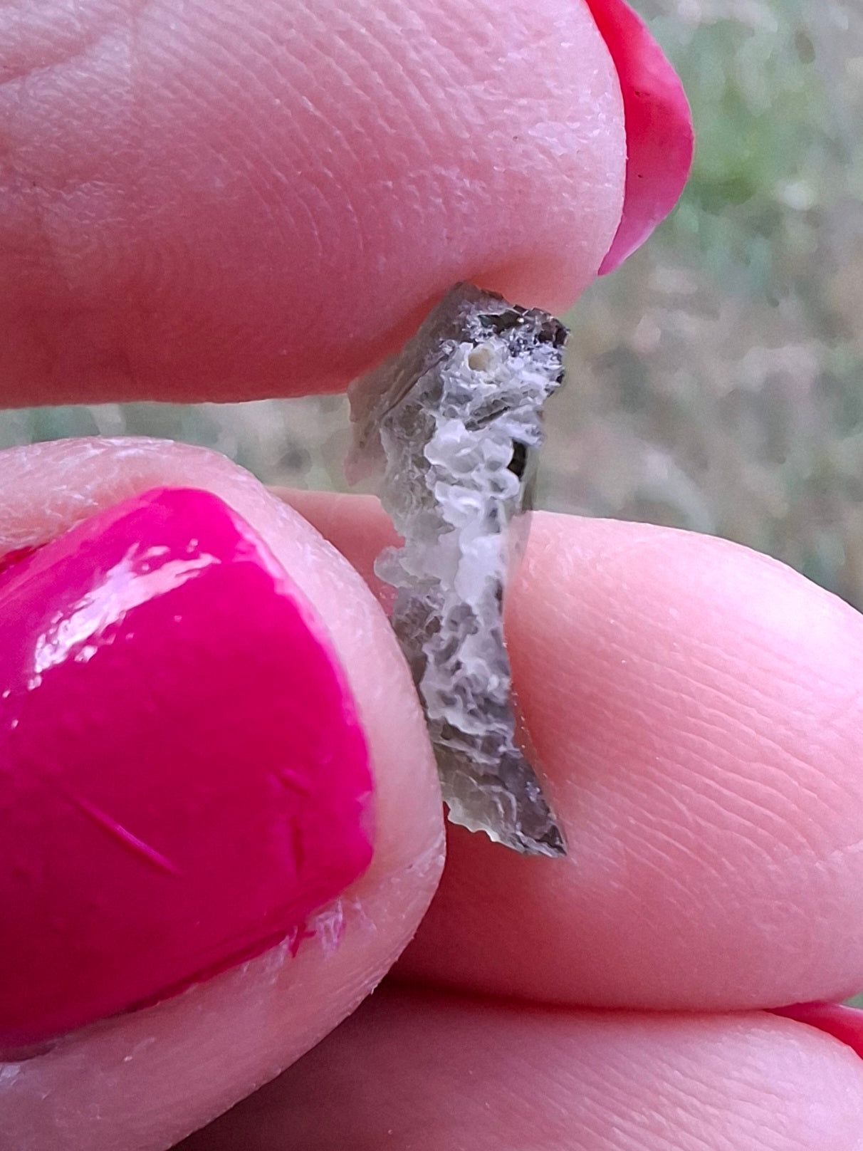 Moldavite Piece, SNOWFLAKE, FROSTED, BRUSNA, 0.44g, Tektite (Ref: 1497)