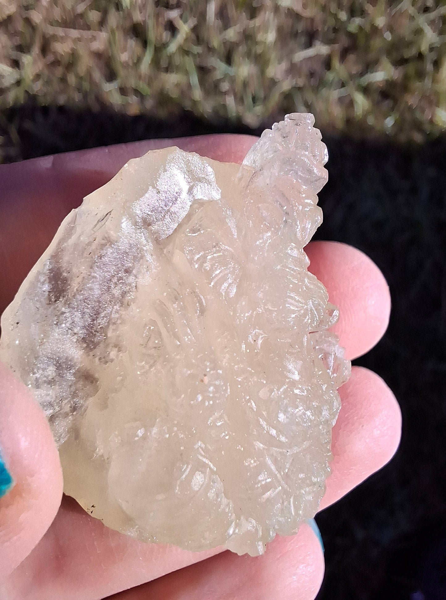 Libyan Desert Glass GANESHA carving, 20.76g, Tektite (Ref: Ganesha4)