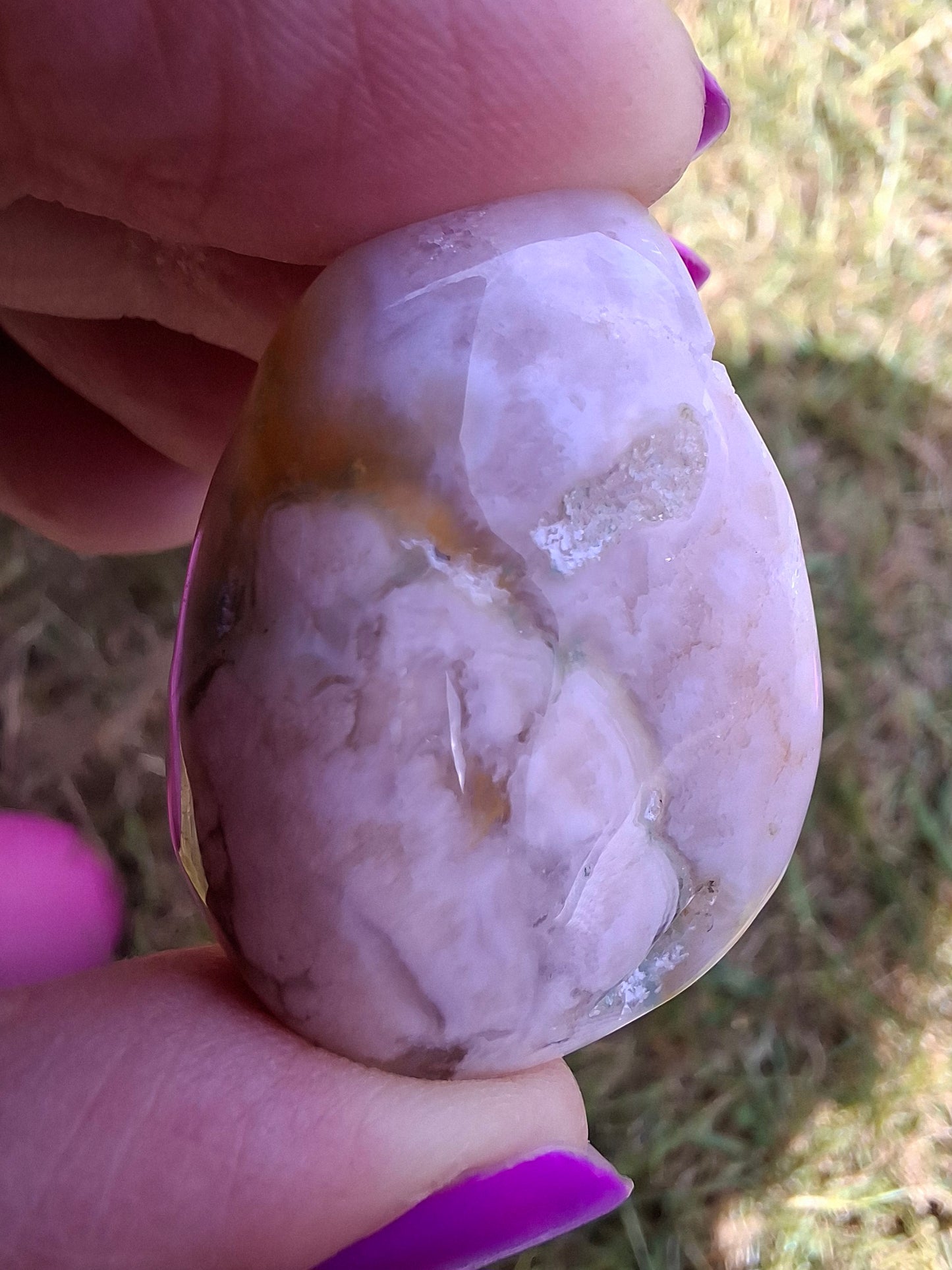 Flower Agate, Tumble Stone, Crystal (Ref: T74)
