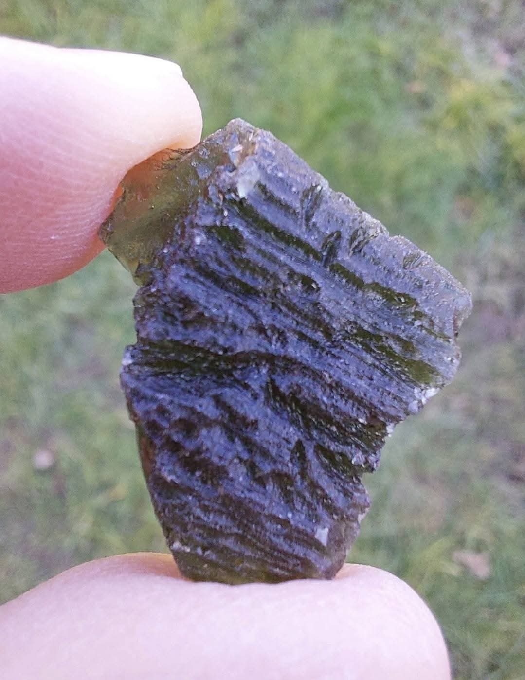 Moldavite Piece, CHLUM, 3.51g, Tektite (Ref: 1053)