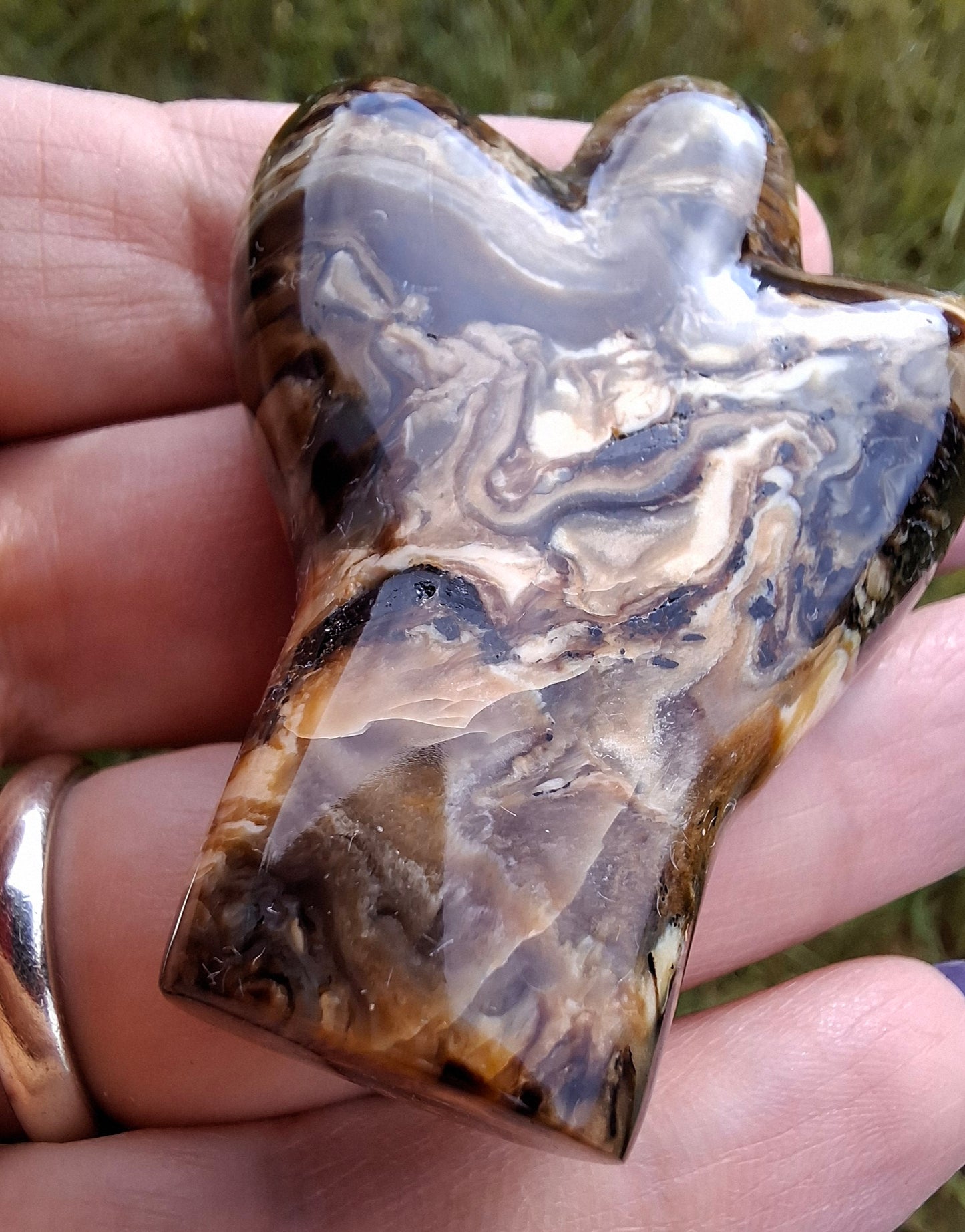 Red Amber Angel, 15.65g, Carving, Fossil (Ref: AA4)