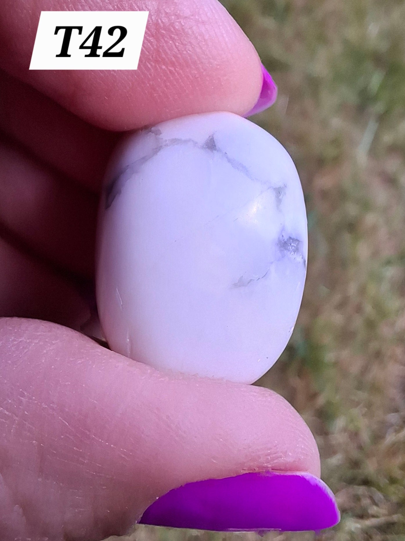 Howlite, Tumble Stone, Crystal (Ref: T42)