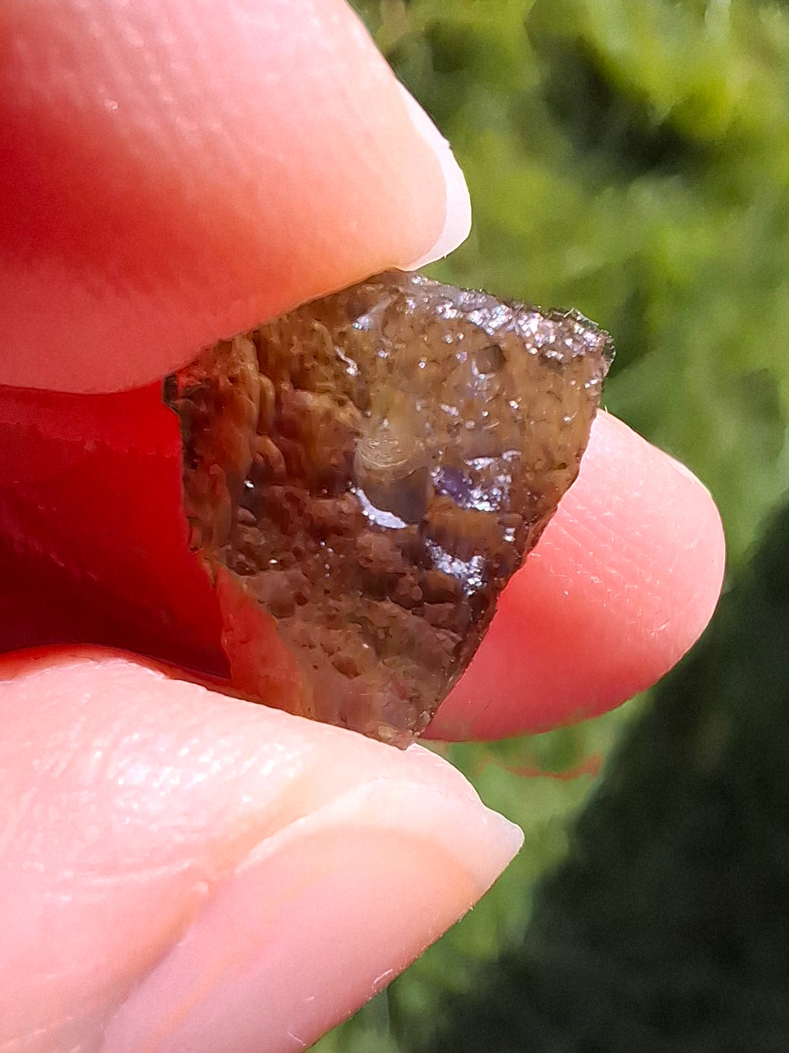 DRILLED, Moldavite Piece, 1.07g, Tektite (Ref: D30)