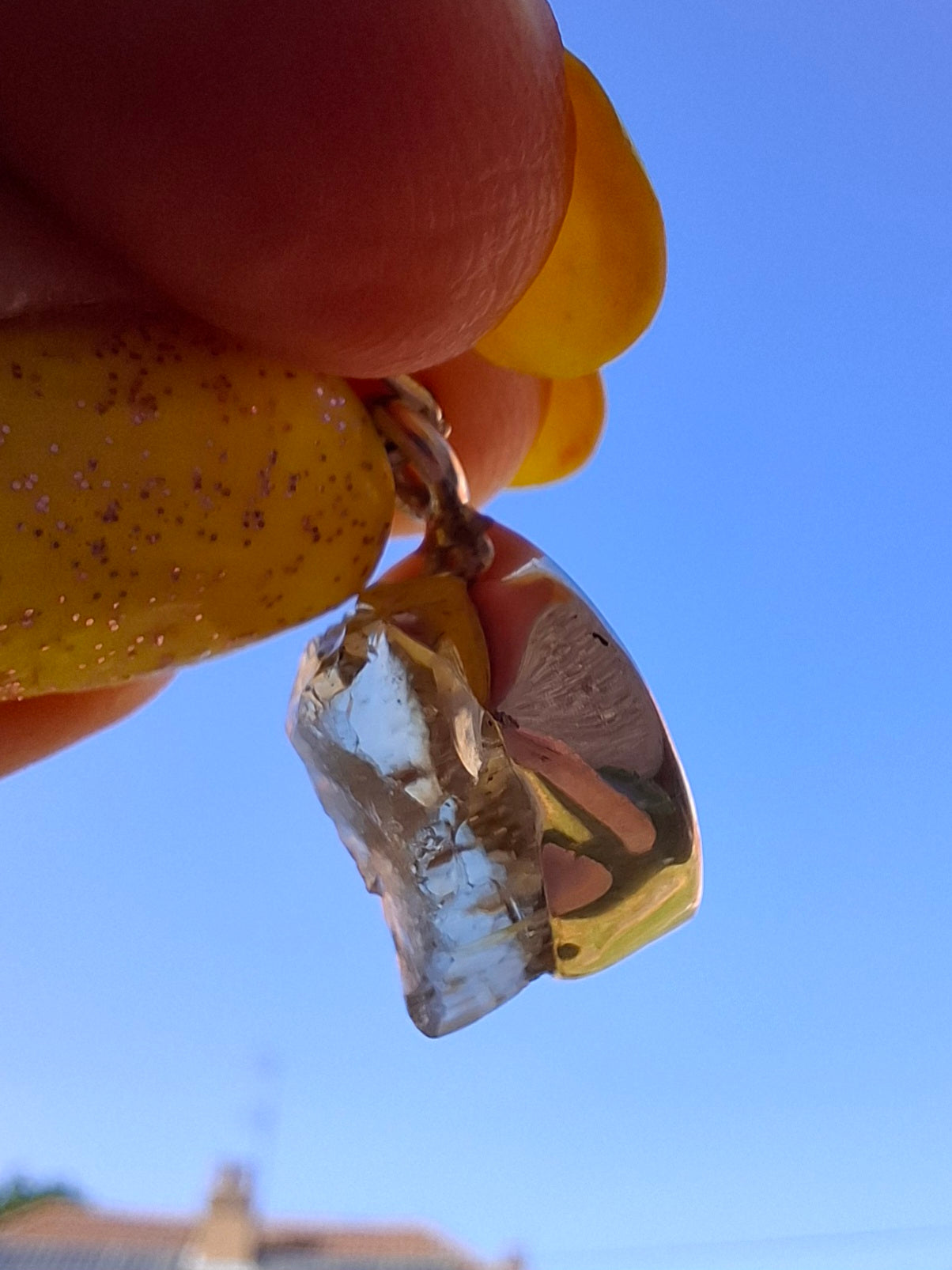Libyan Desert Glass Pendant, 925 Silver, Tektite (Ref: LP107)