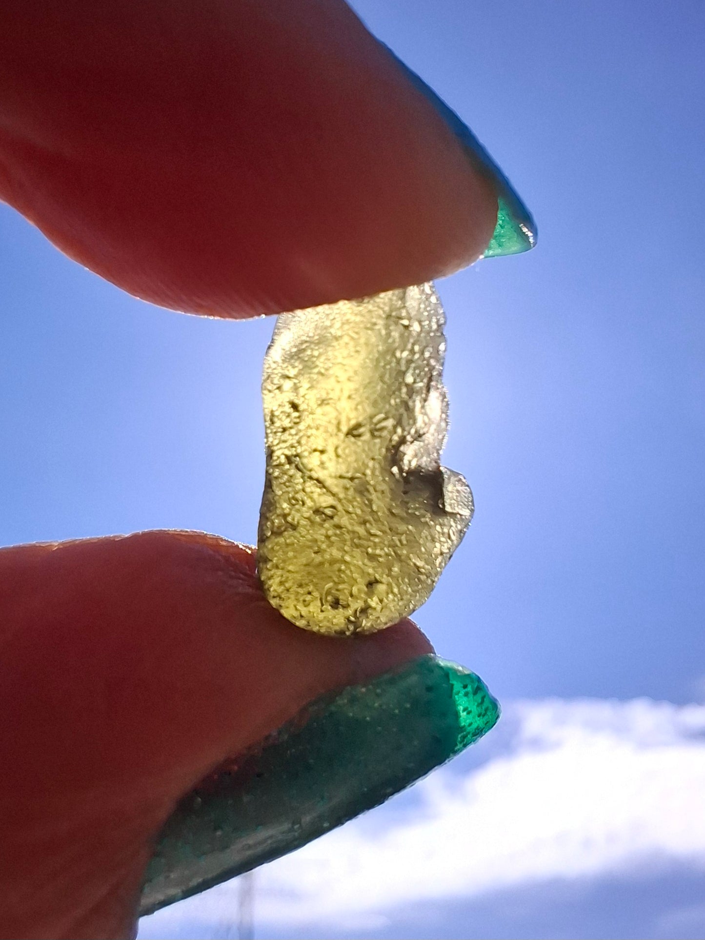 Moldavite Piece, 0.93g, Tektite (Ref: 1415)