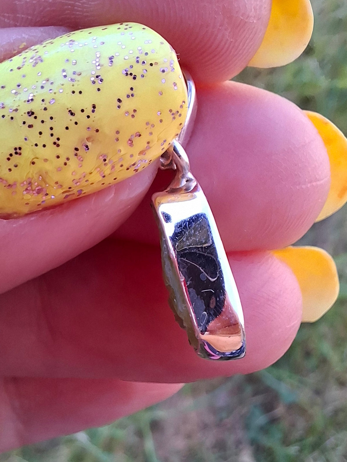 Green Tourmaline Pendant, 925 Silver, Crystal (Ref: GT5)
