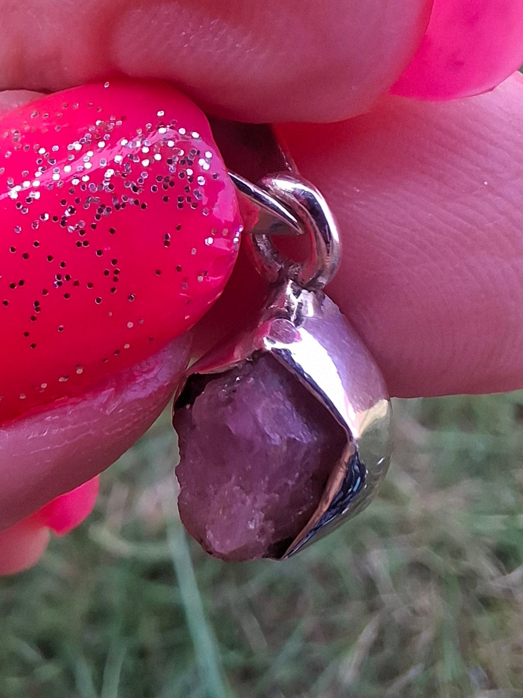 Pink Tourmaline Pendant, 925 Silver, Crystal (Ref: PT79)