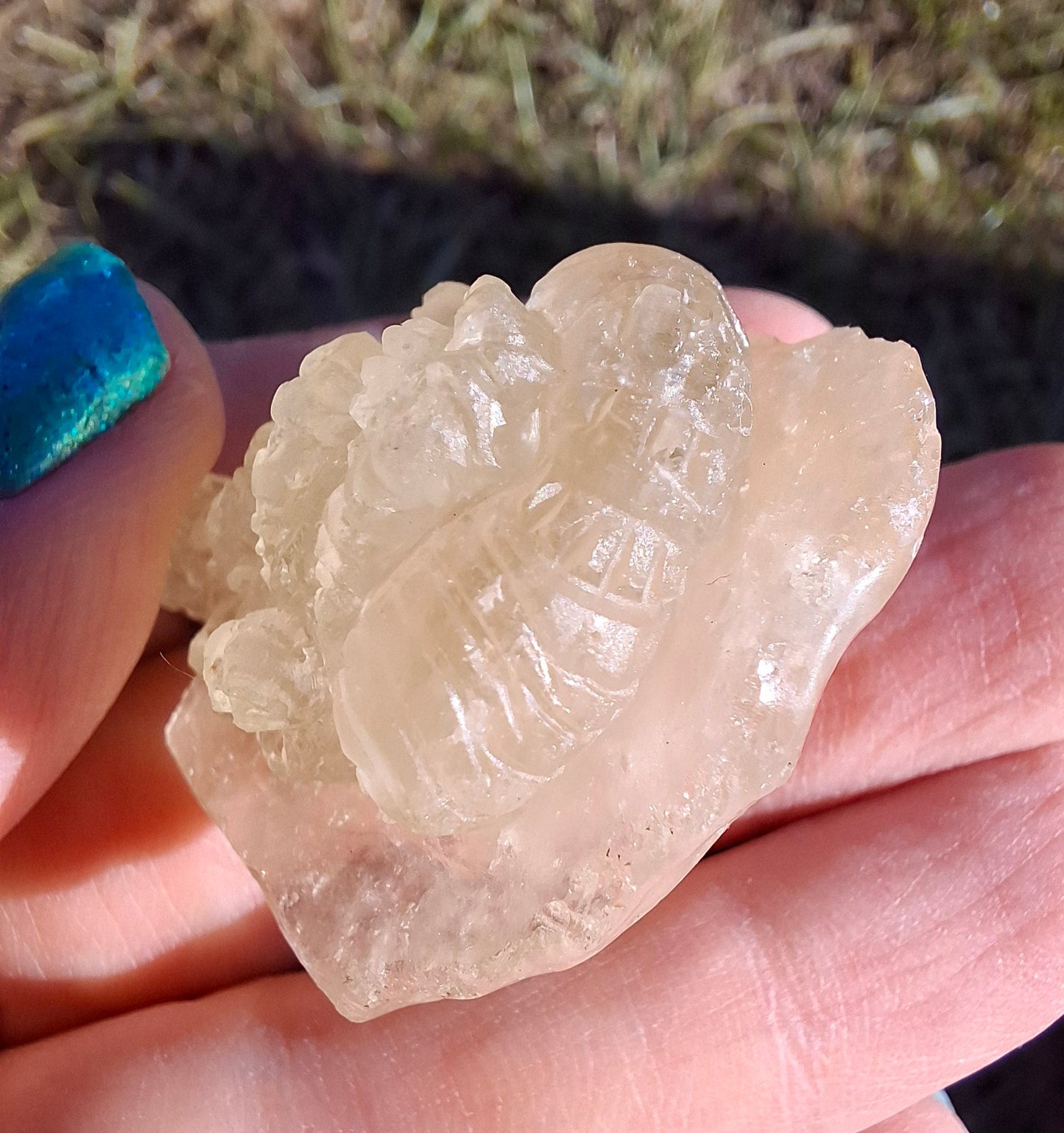 Libyan Desert Glass GANESHA carving, 20.76g, Tektite (Ref: Ganesha4)