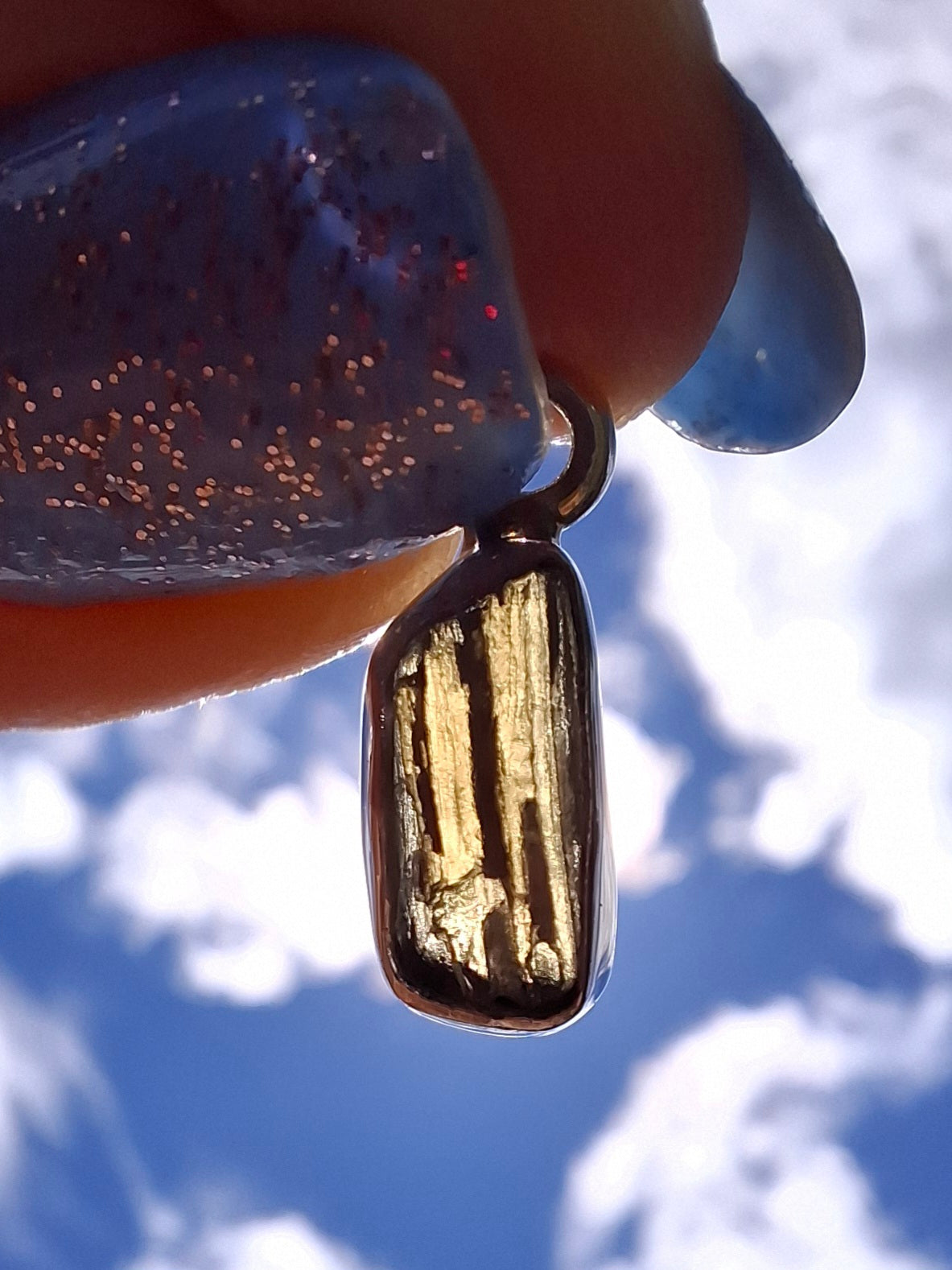 Moldavite Pendant, 925 Silver, Tektite (Ref: P91)