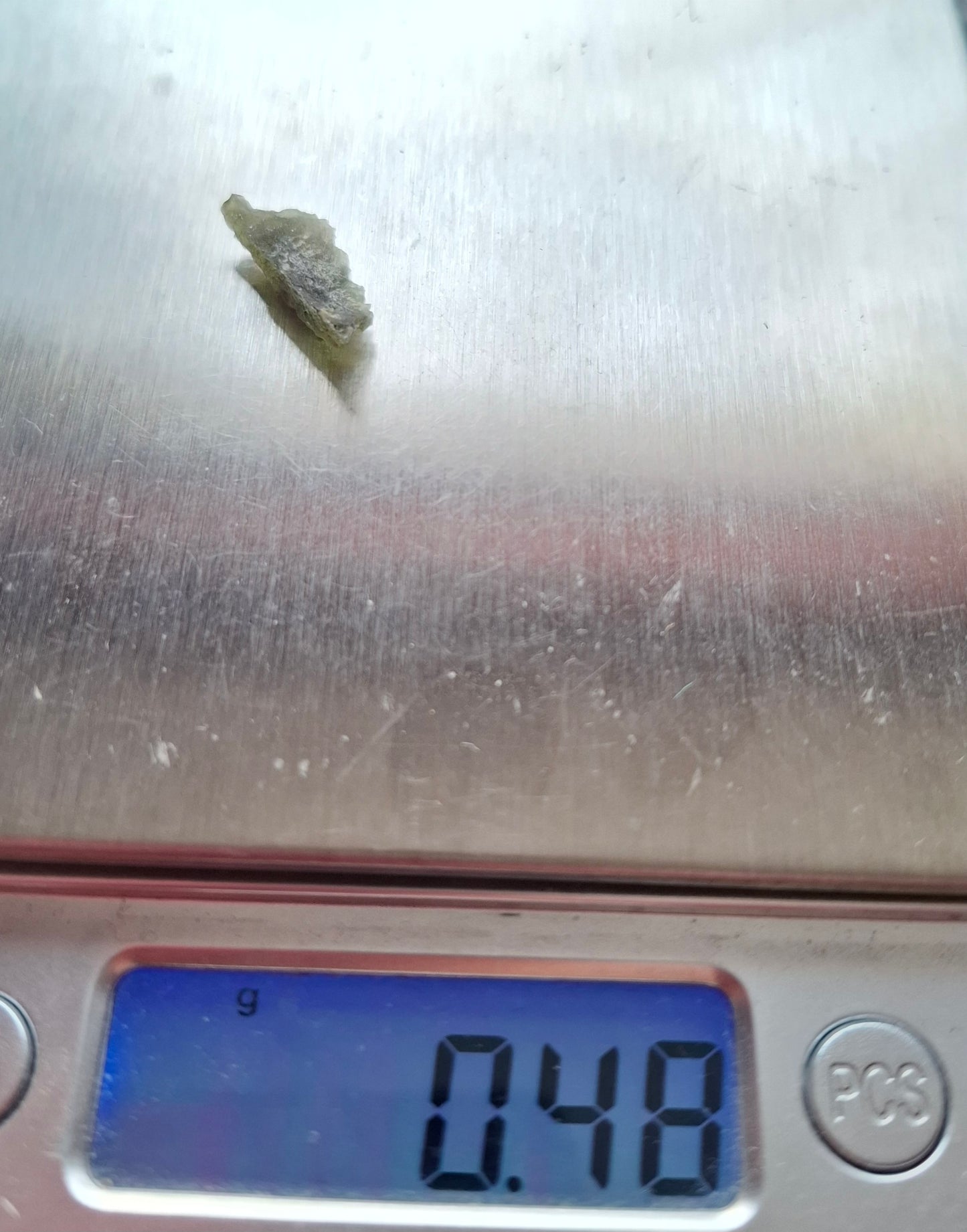 Moldavite Piece, SNOWFLAKE, FROSTED, BRUSNA, Tektite (Ref: 1491)