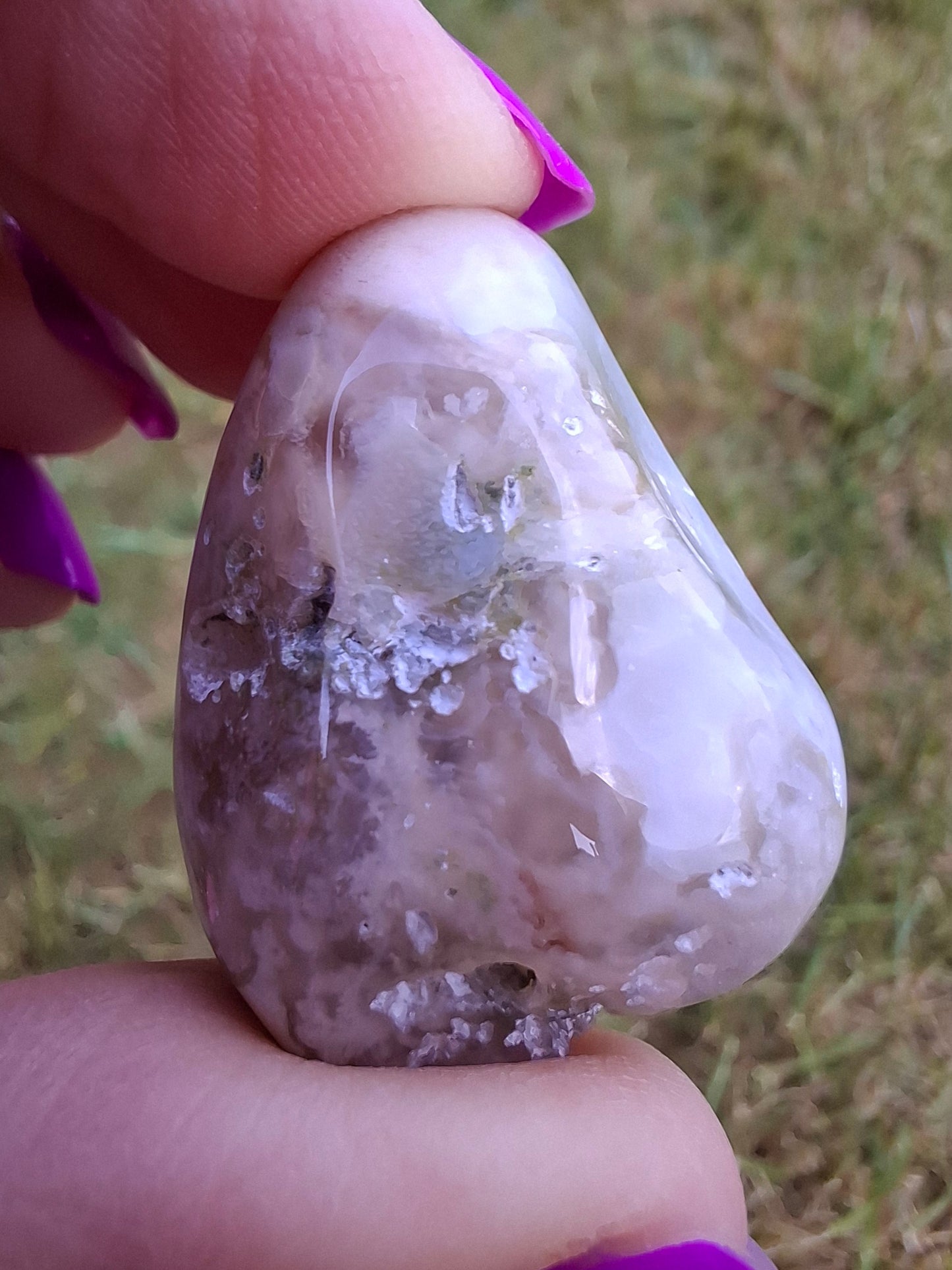 Flower Agate, Tumble Stone, Crystal (Ref: T71)