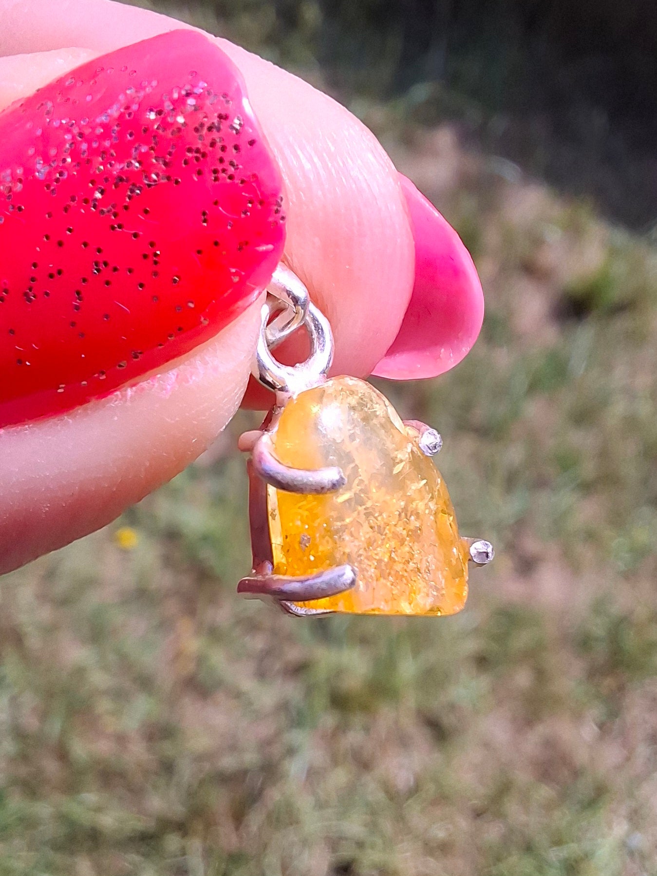 Baltic Amber Pendant, 925 Silver, Fossil (Ref: AP19)