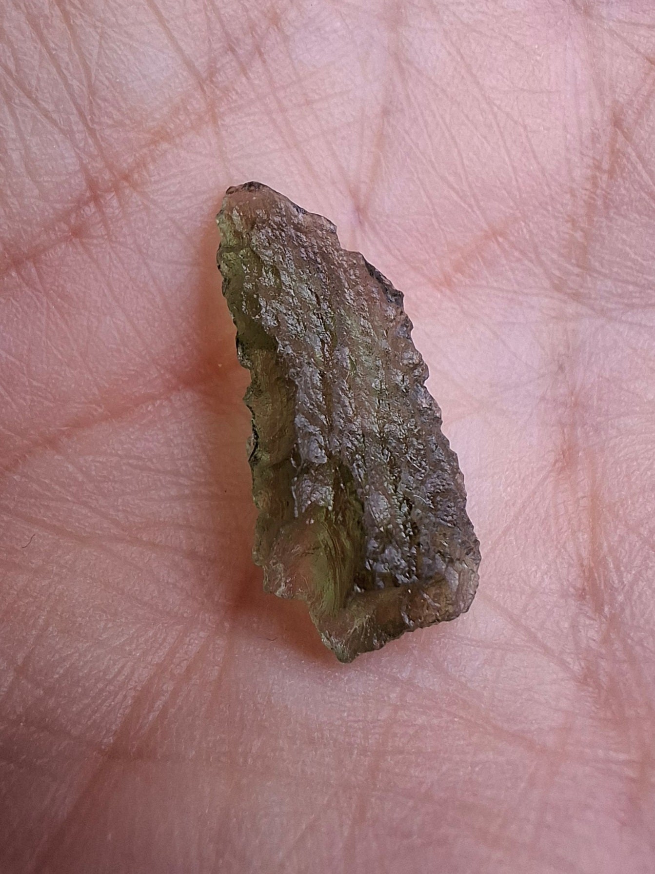Moldavite Piece, 0.84g, Tektite (Ref: 1418)