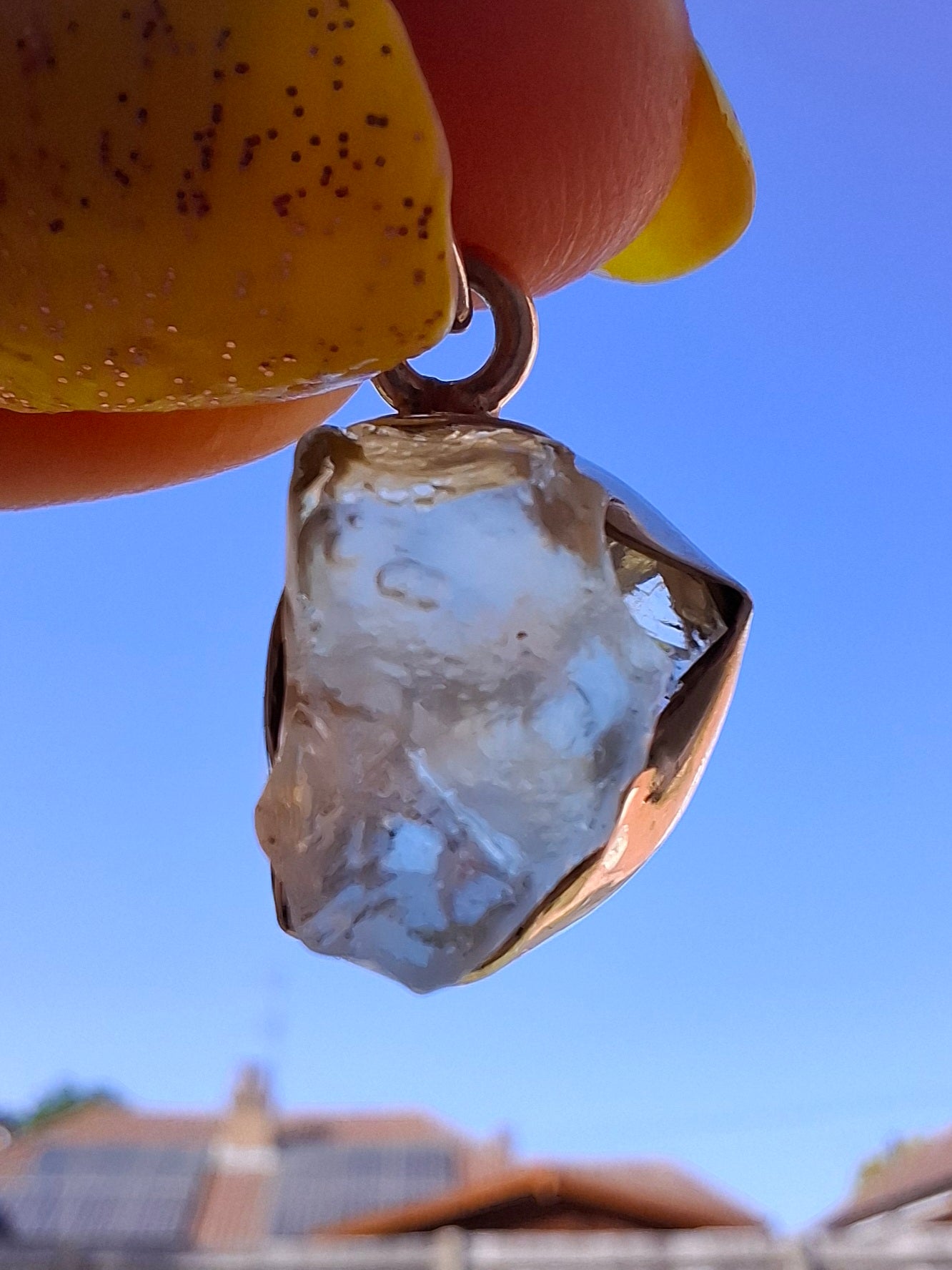 Libyan Desert Glass Pendant, 925 Silver, Tektite (Ref: LP107)