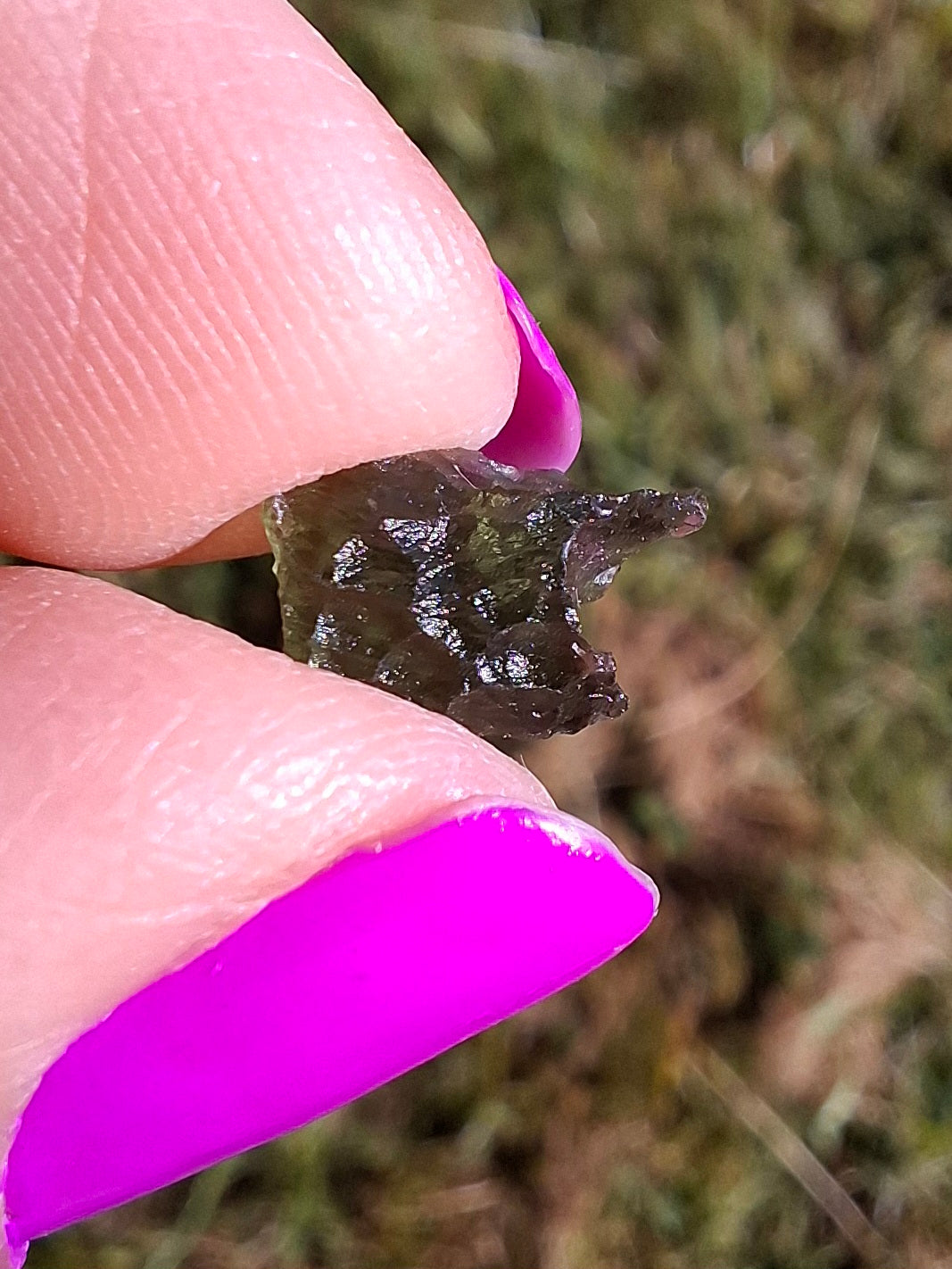 Moldavite small Piece, 0.40g, Tektite (Ref: 1458)