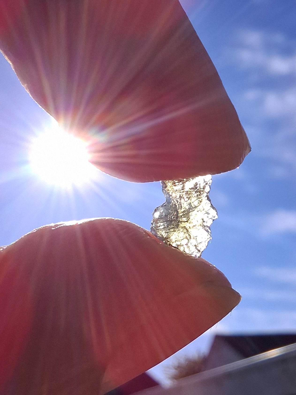Moldavite chip Bundle, 1g, 4 pcs, Tektite (MB38)