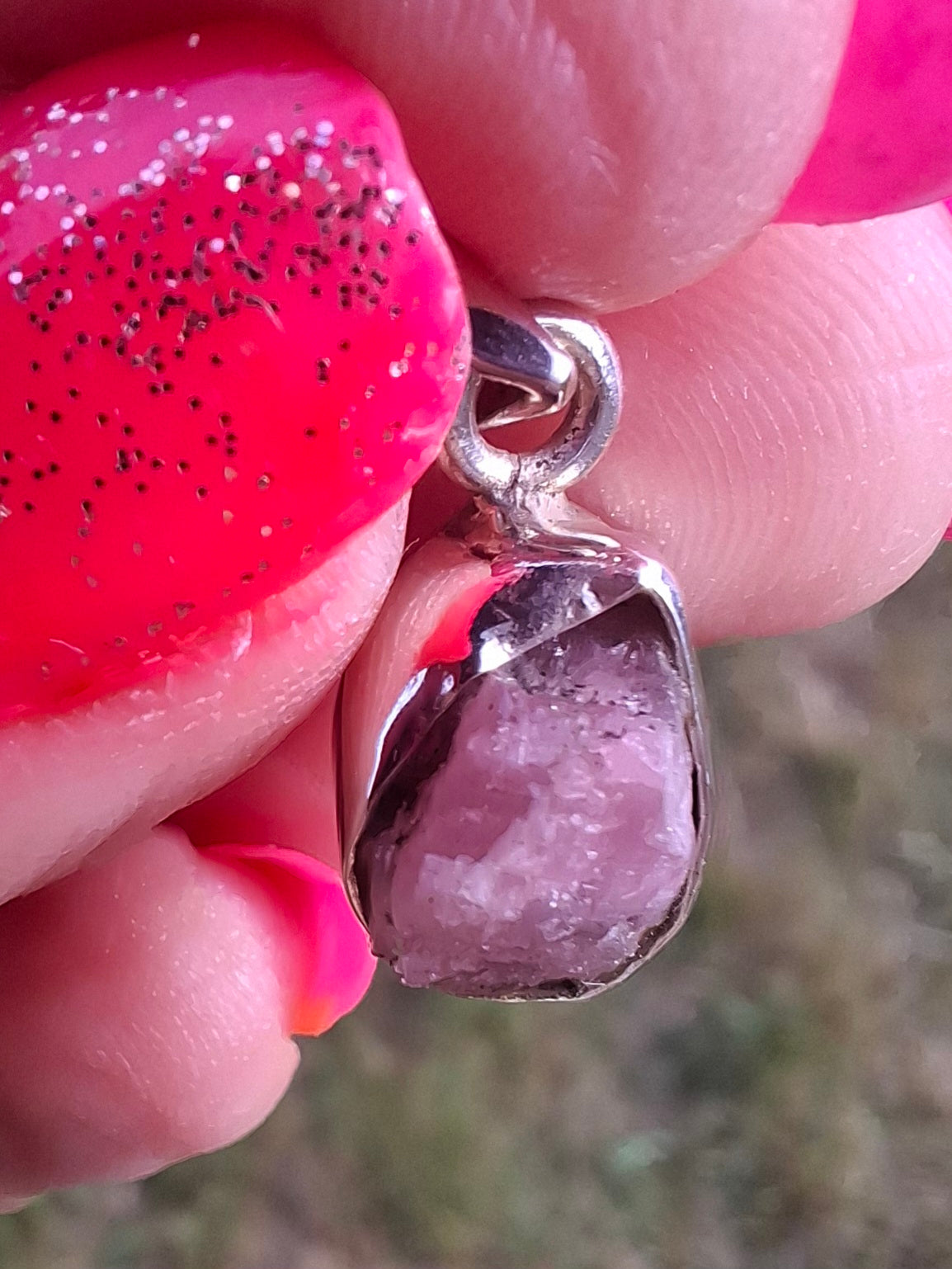 Pink Tourmaline Pendant, 925 Silver, Crystal (Ref: PT85)
