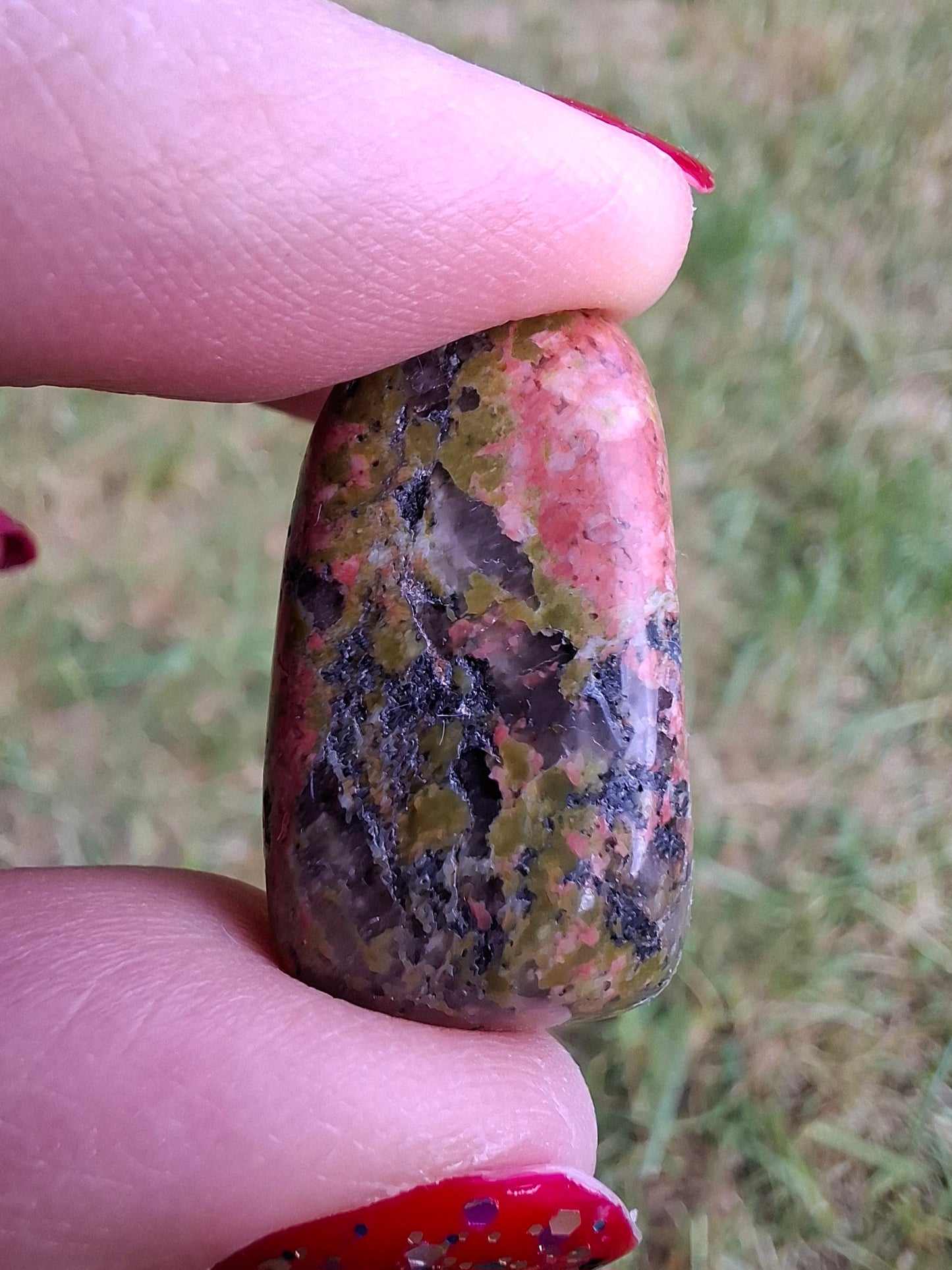 Unakite, Tumble Stone, Crystal (Ref: T179)