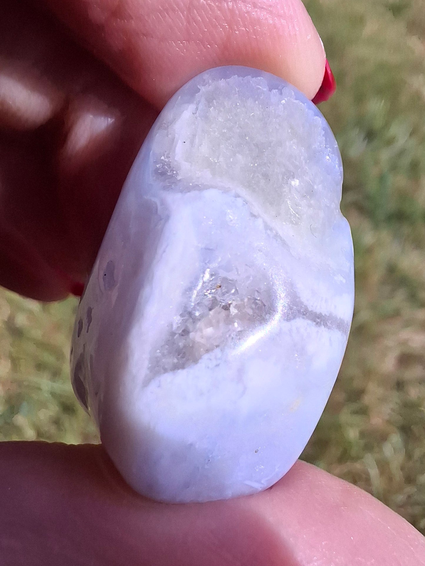 Blue Lace Agate, Tumble Stone, Crystal (Ref: T143)