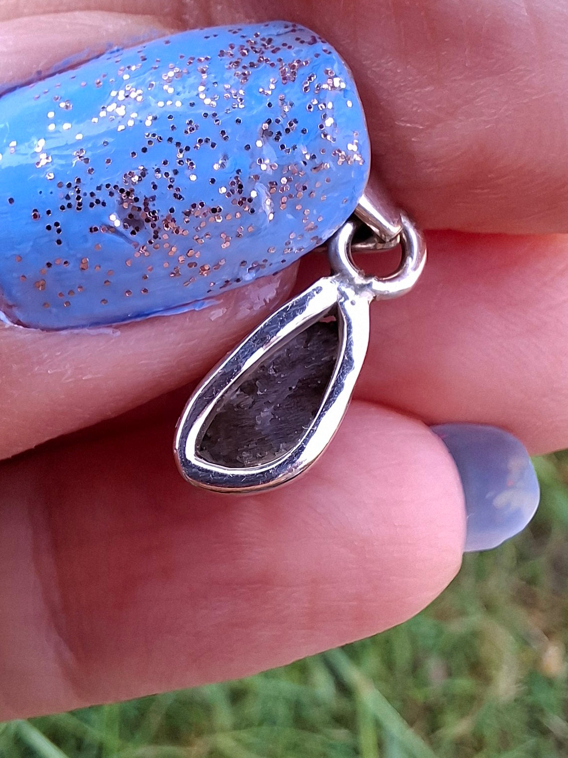 Moldavite Pendant, 925 Silver, Tektite (Ref:P41)