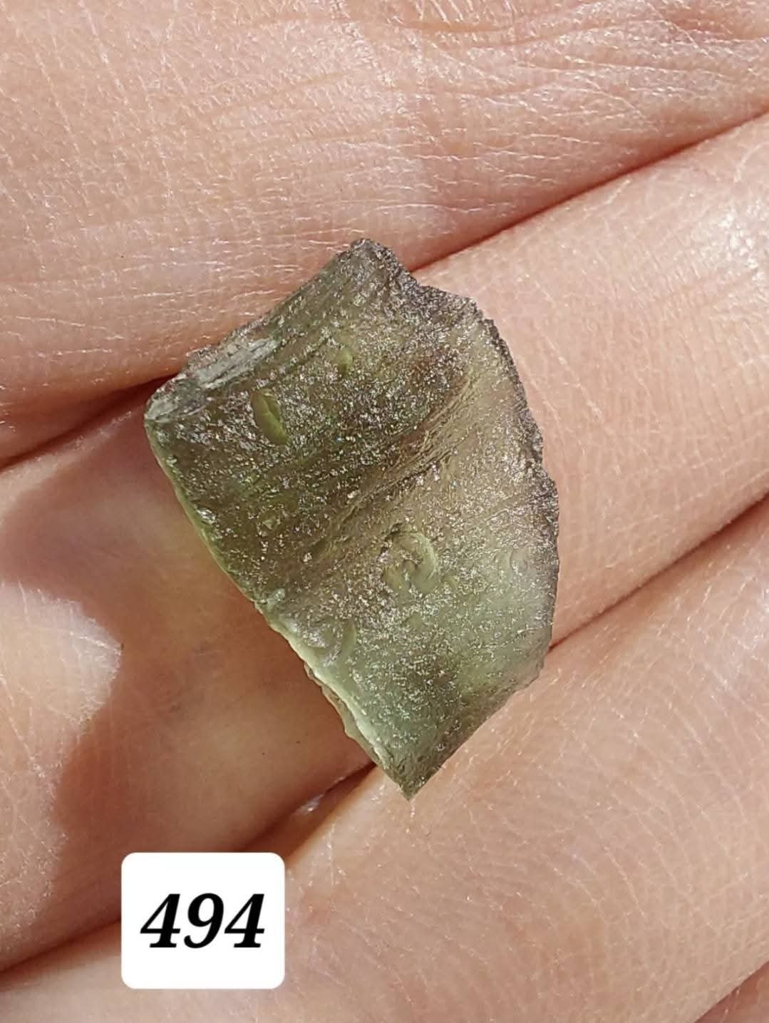 Moldavite Piece, 0.94g, Tektite (Ref: 494)