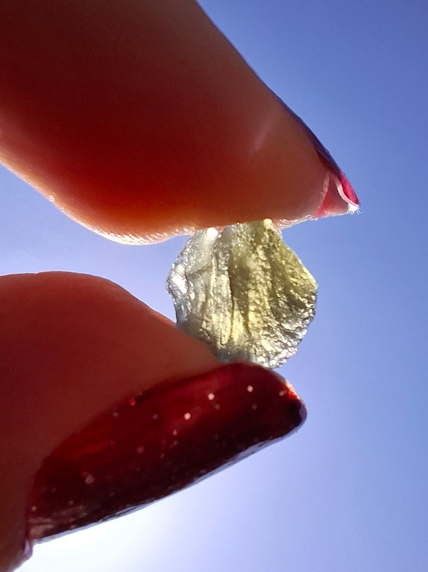 Moldavite small Piece, 0.41g, Tektite (Ref: 1482)