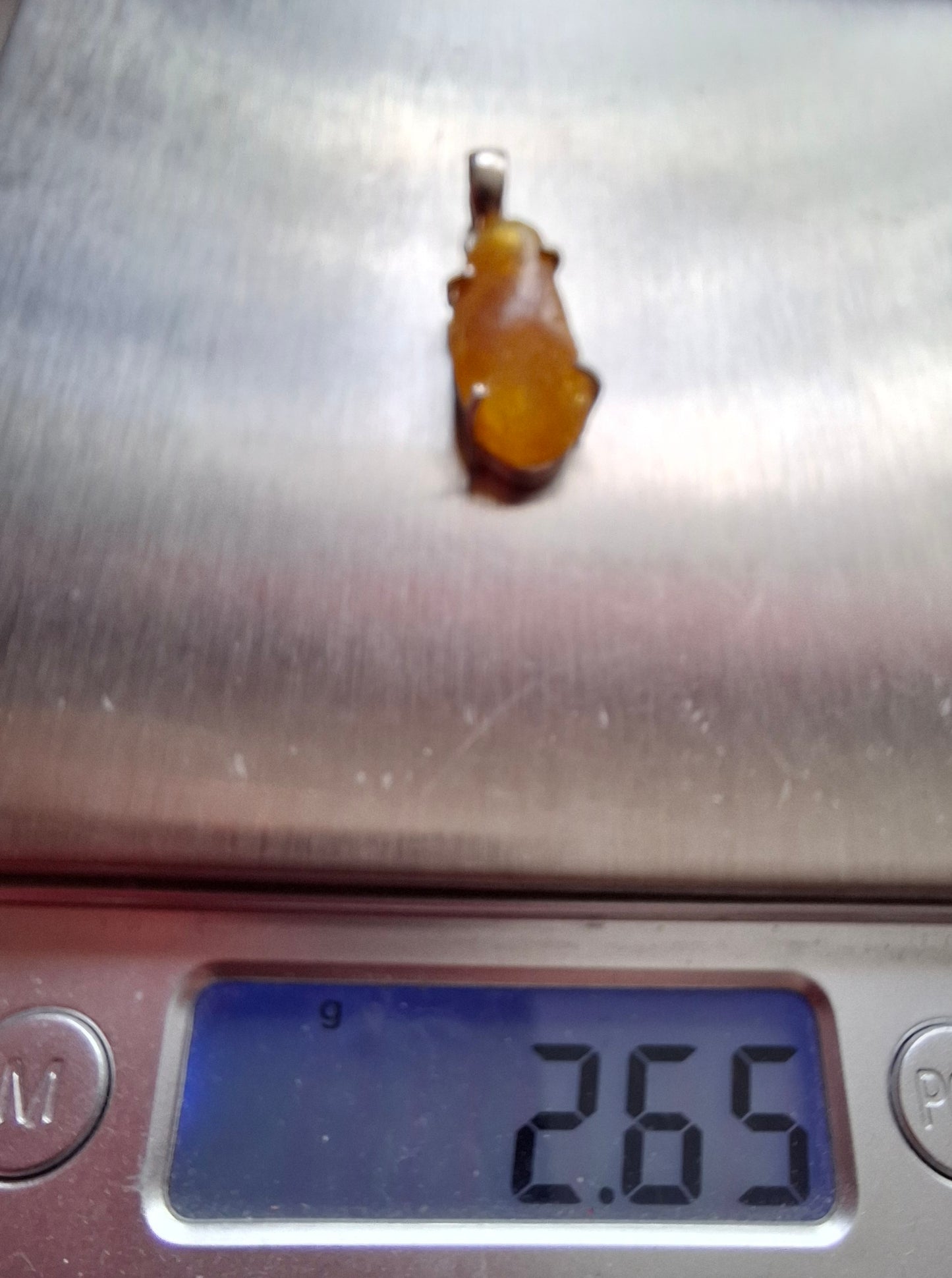Baltic Amber Pendant, 925 Silver, Fossil (Ref: AP6)