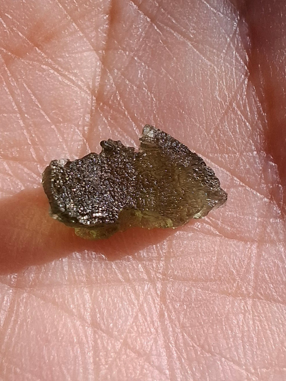 Moldavite small Piece, 0.39g, Tektite (Ref: 1431)