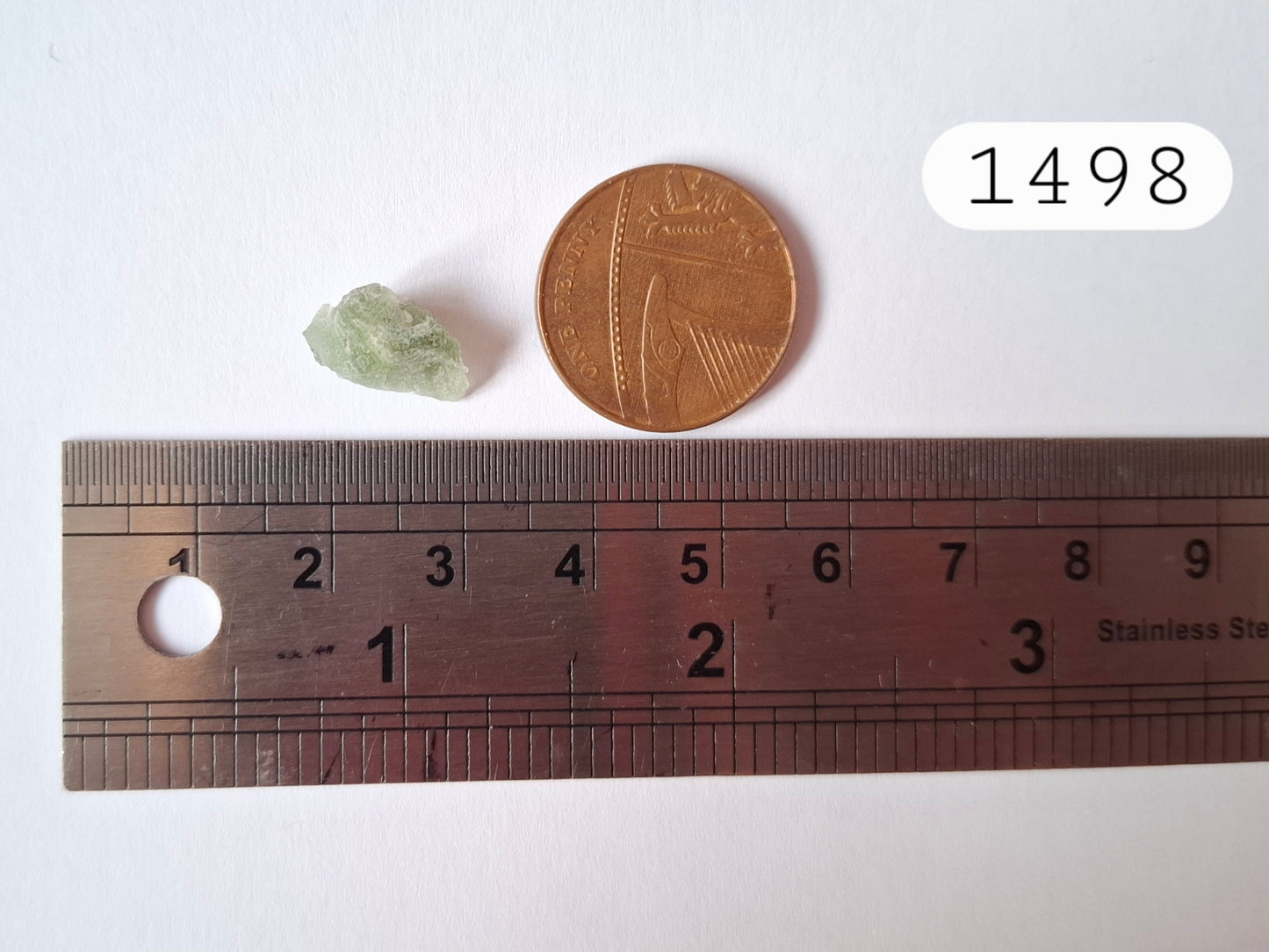 Moldavite Piece, SNOWFLAKE, FROSTED, BRUSNA, 0.50g, Tektite (Ref: 1498)