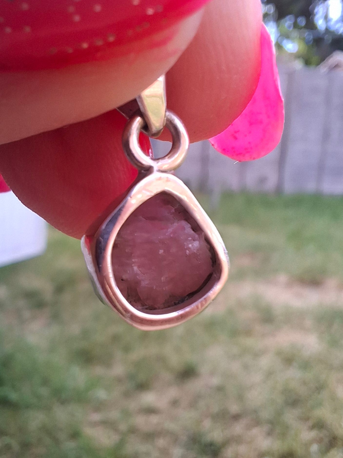 Pink Tourmaline Pendant, 925 Silver, Crystal (Ref: PT89)