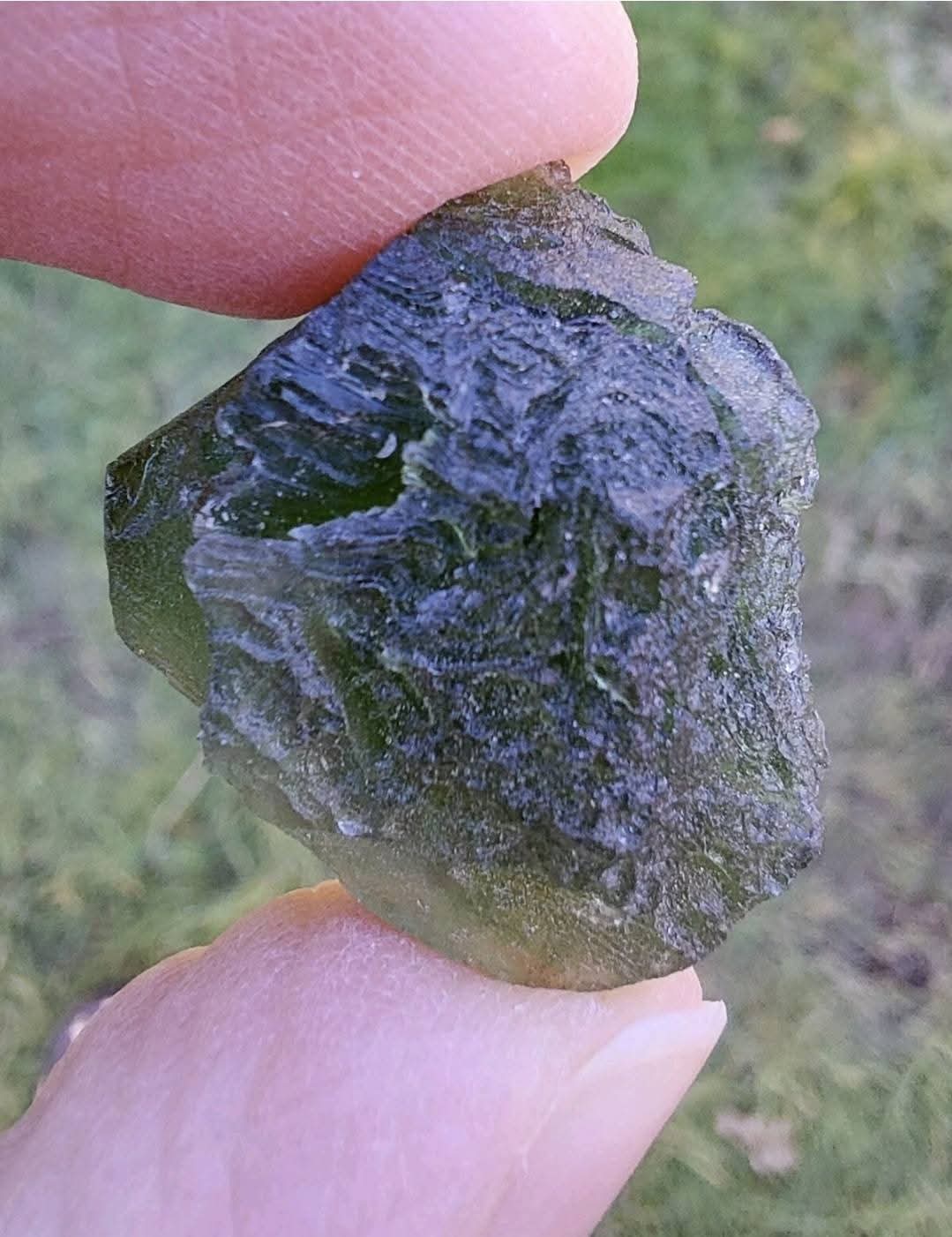 Moldavite Piece, NESMEN, 5.36g, Tektite (Ref: 1055)